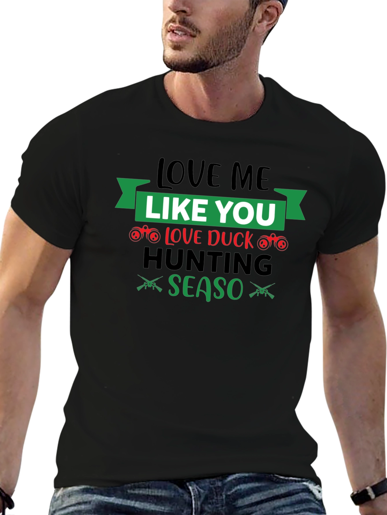 Love Duck Hunting Season Graphic T-Shirt