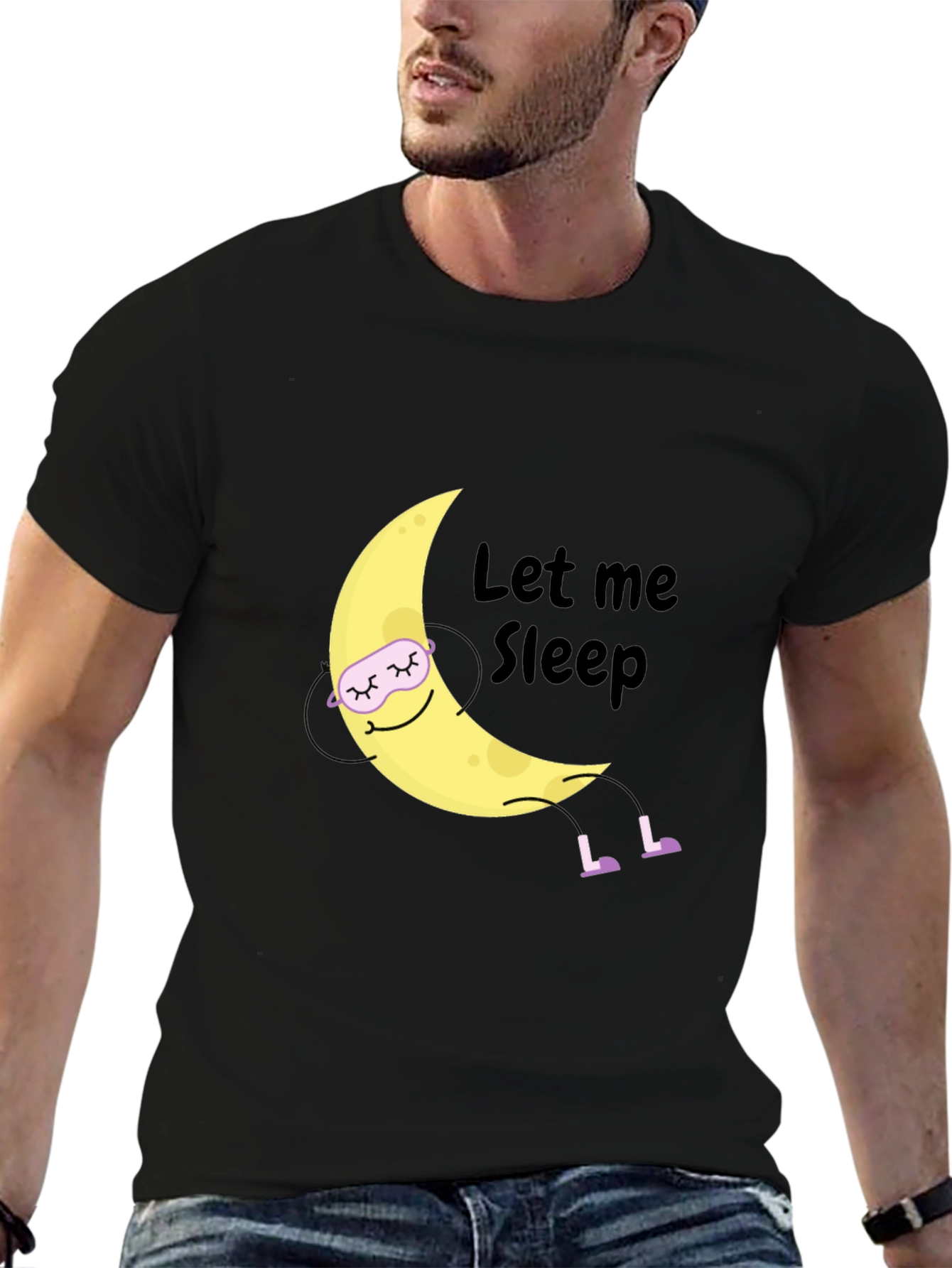 Let Me Sleep Moon Graphic T-Shirt