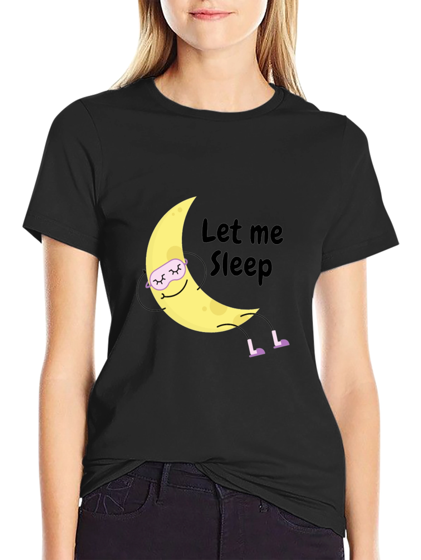 Let Me Sleep Moon Graphic T-Shirt