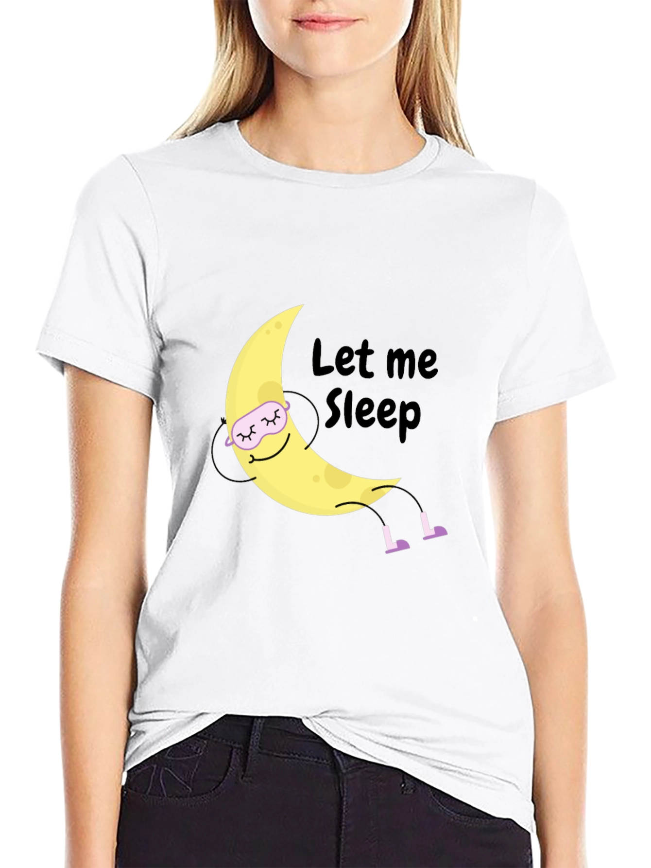 Let Me Sleep Moon Graphic T-Shirt