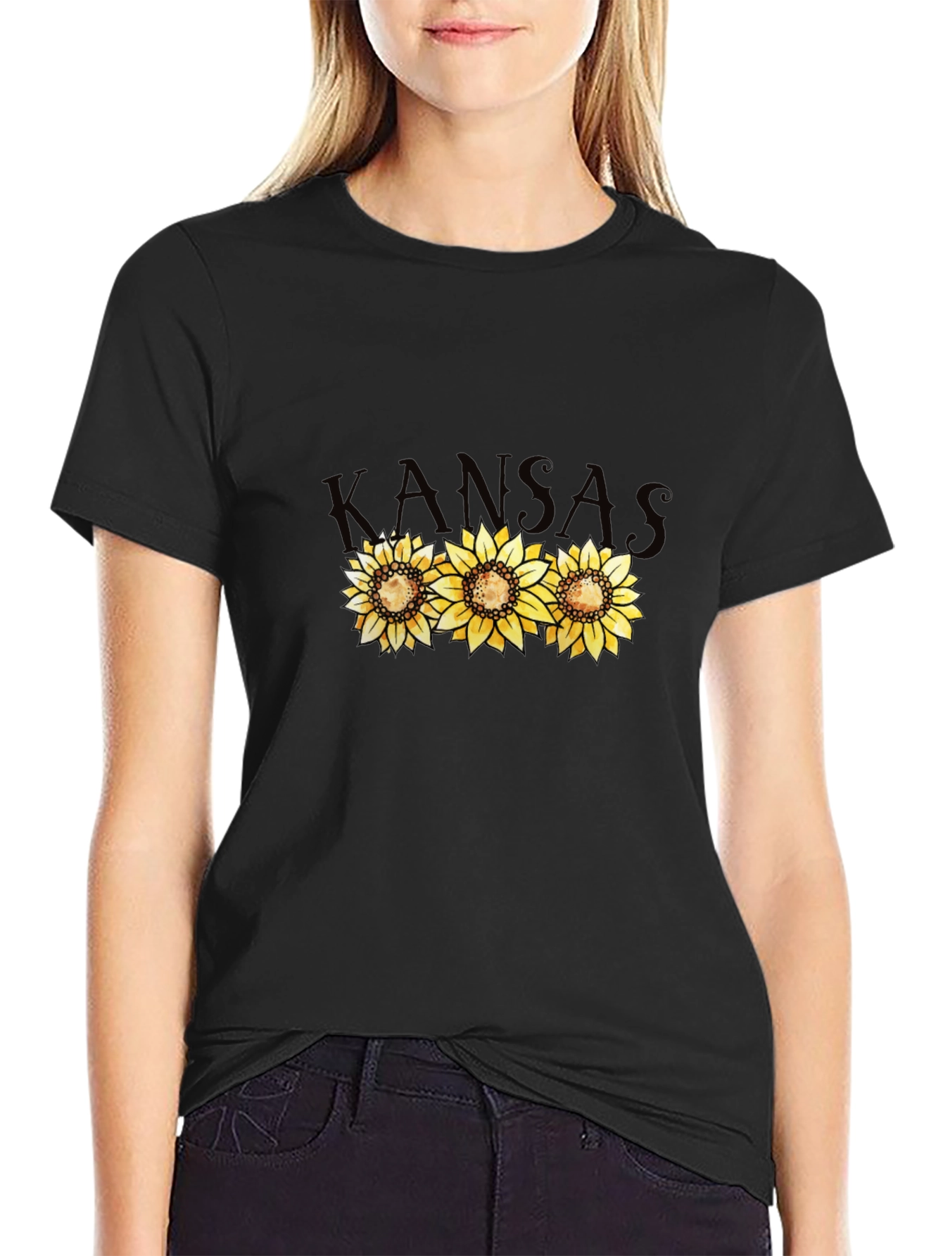 Kansas Sunflower Graphic T-Shirt