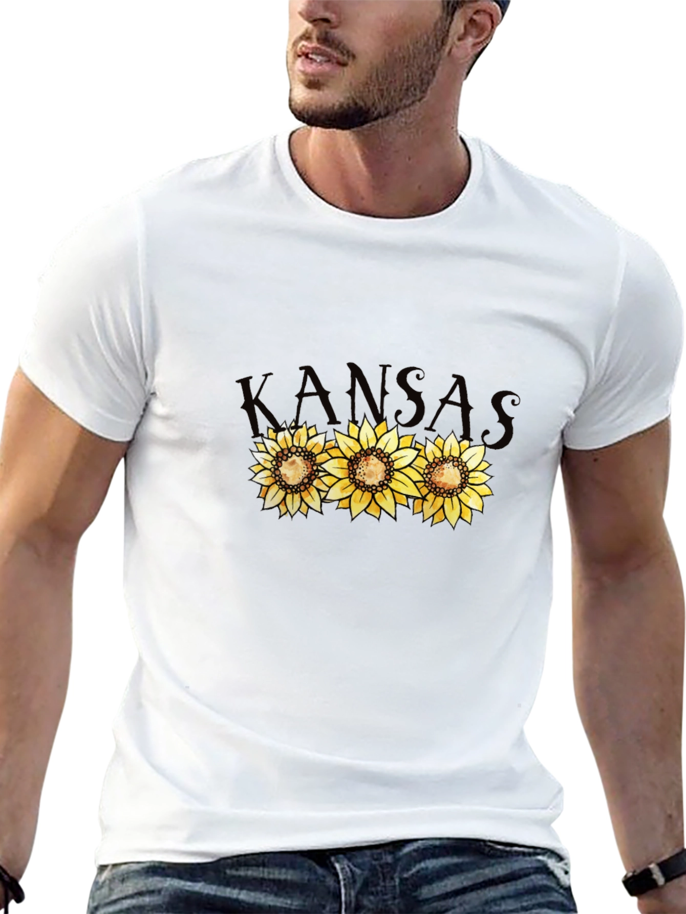 Kansas Sunflower Graphic T-Shirt