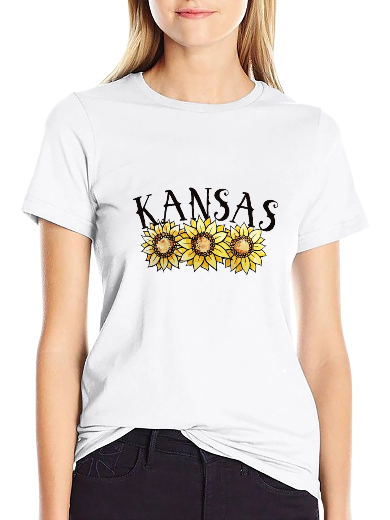 Kansas Sunflower Graphic T-Shirt