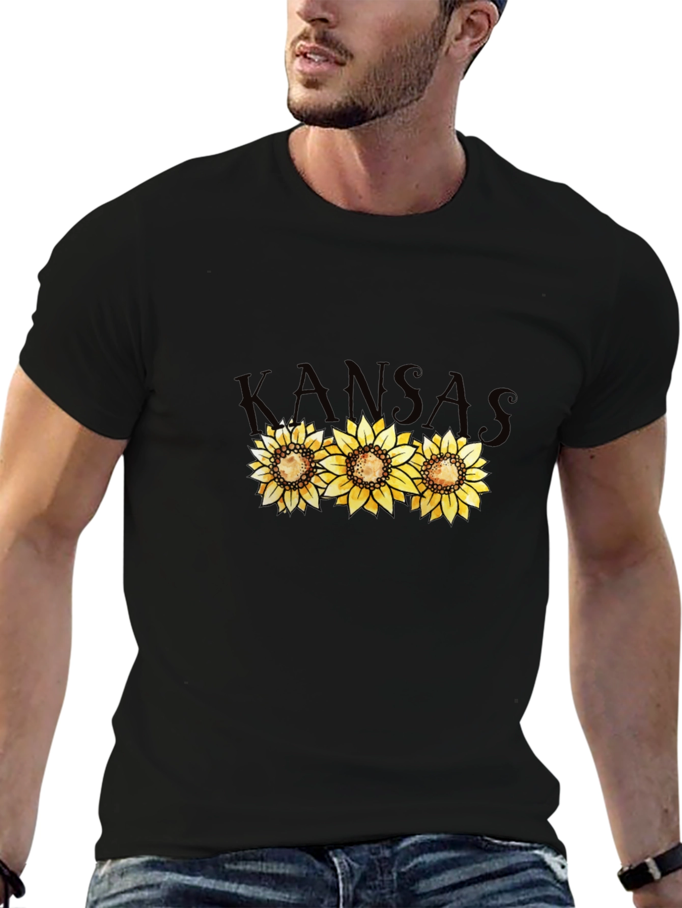 Kansas Sunflower Graphic T-Shirt