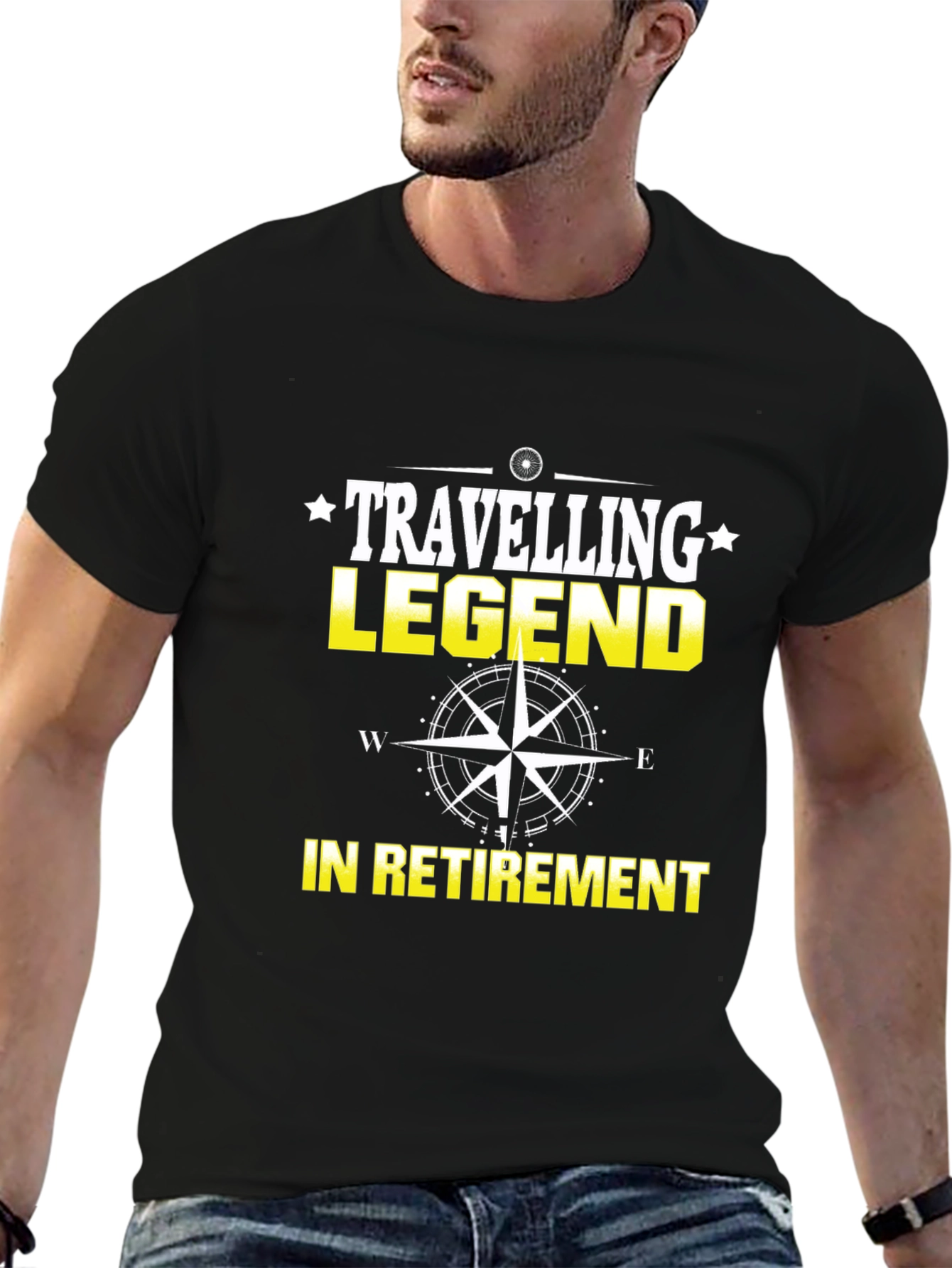 Travelling Legend in Retirement Black T-Shirt