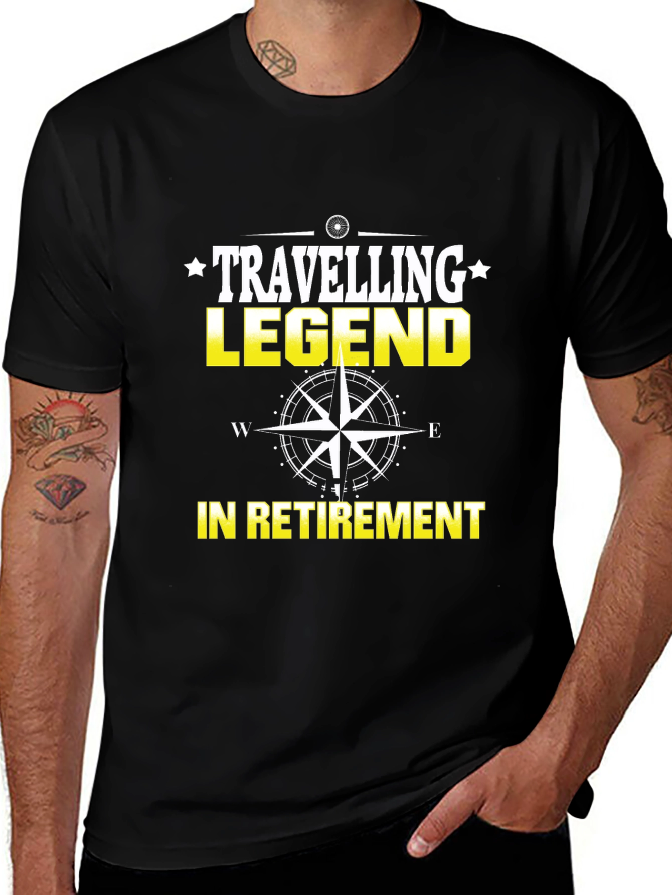 Travelling Legend in Retirement Black T-Shirt