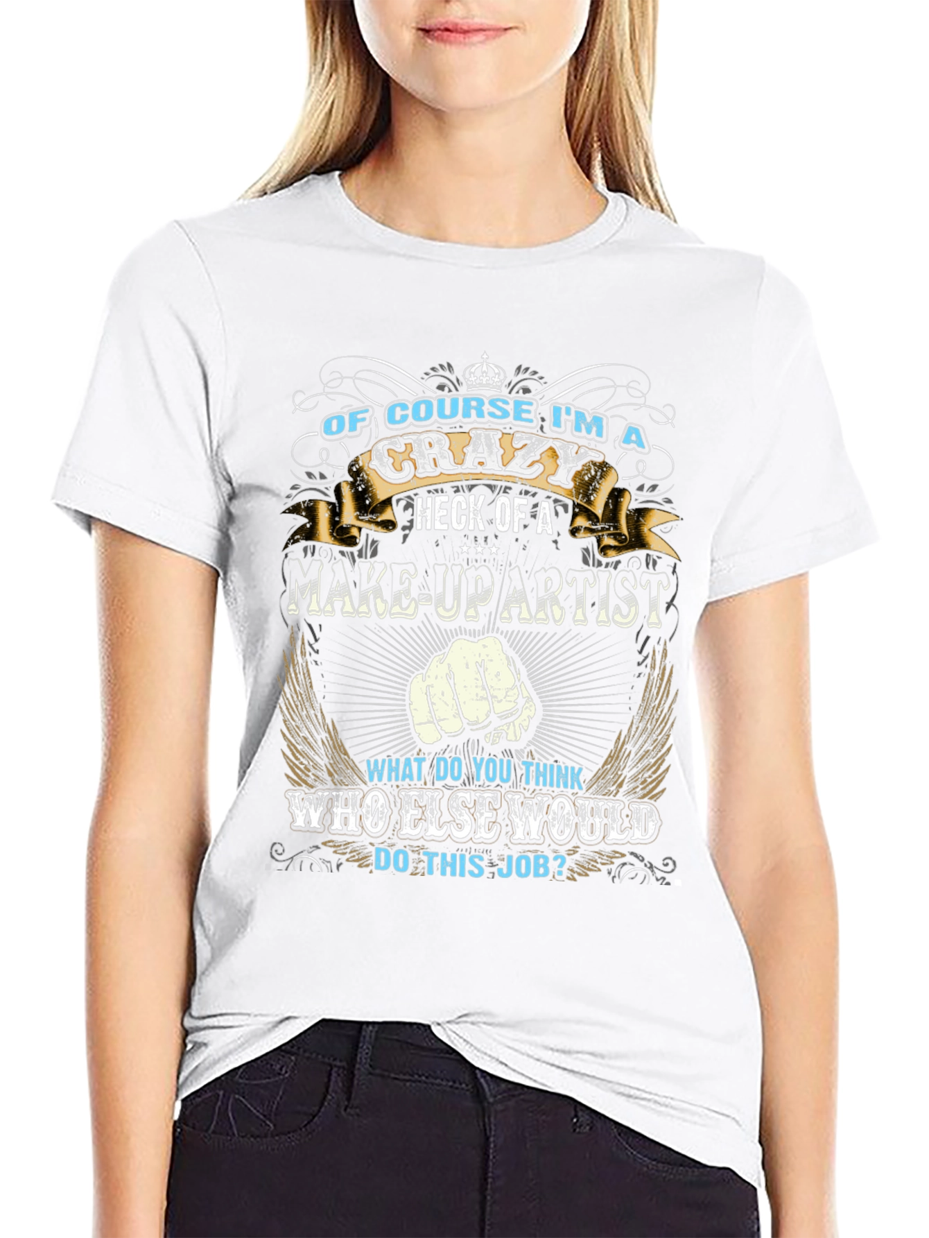 Crazy Makeup Artist Graphic T-Shirt