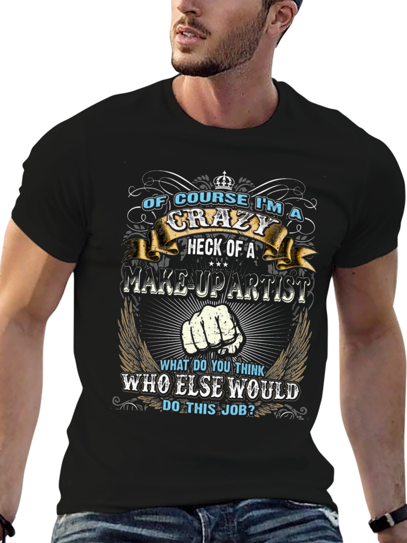 Crazy Makeup Artist Graphic T-Shirt