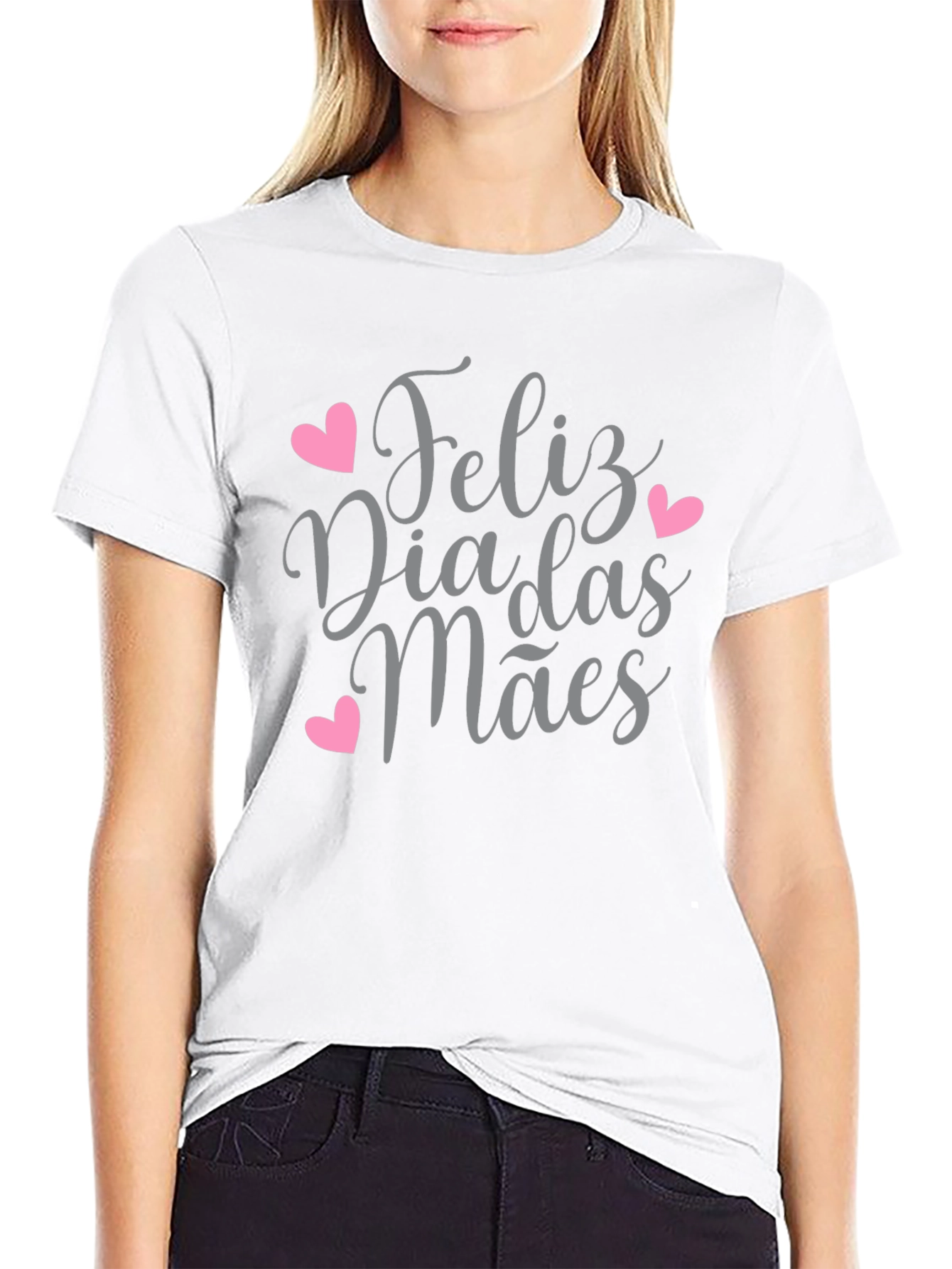 Feliz Dia das Mães Black T-Shirt