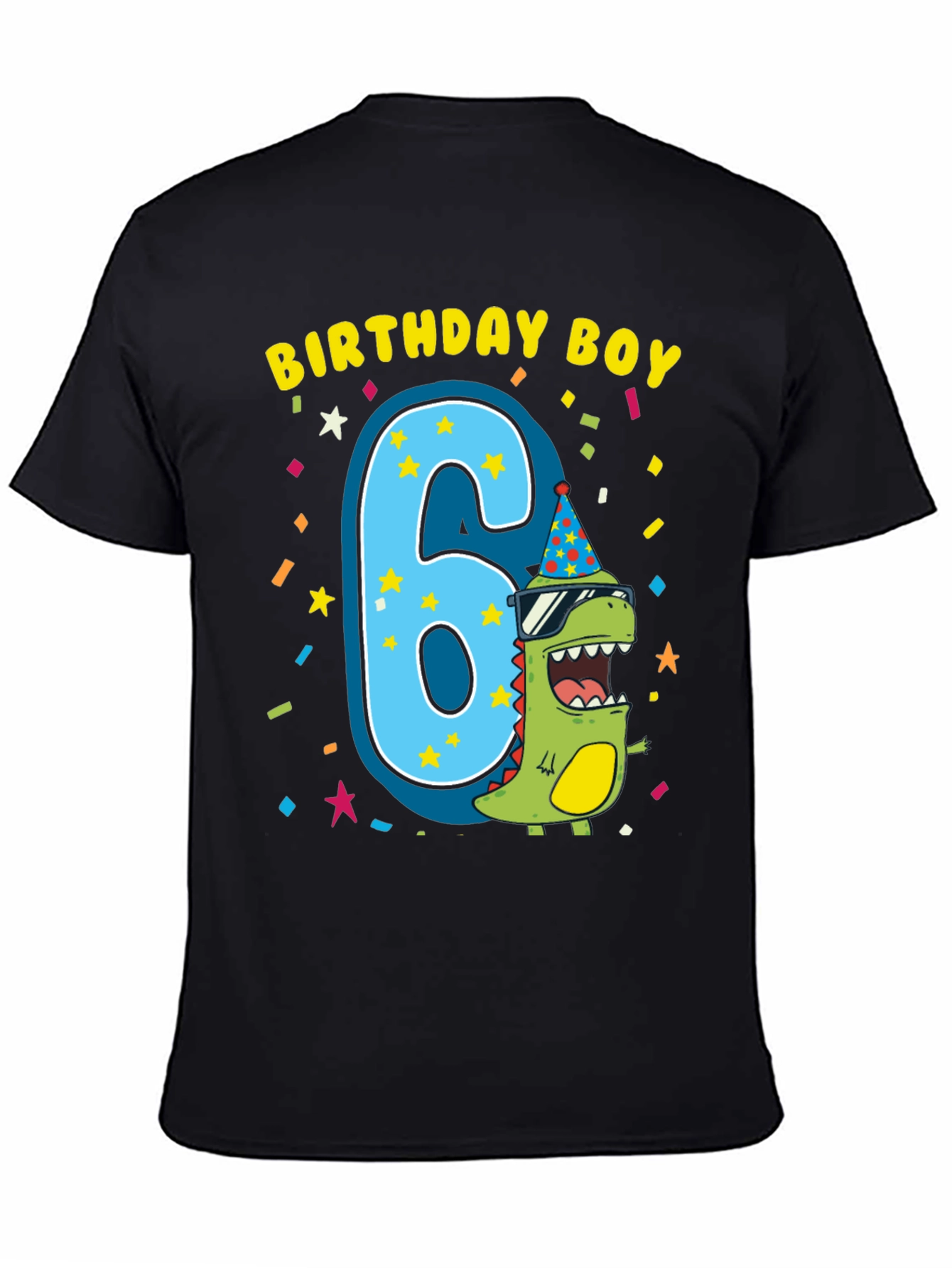 Birthday Boy 6th Birthday Dinosaur T-Shirt