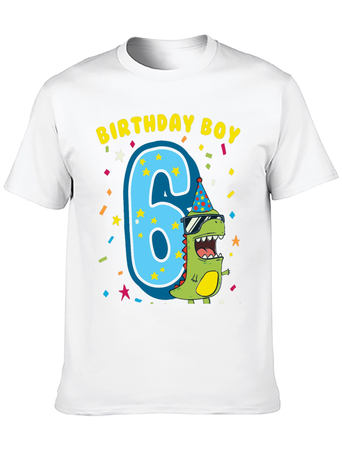 Birthday Boy 6th Birthday Dinosaur T-Shirt