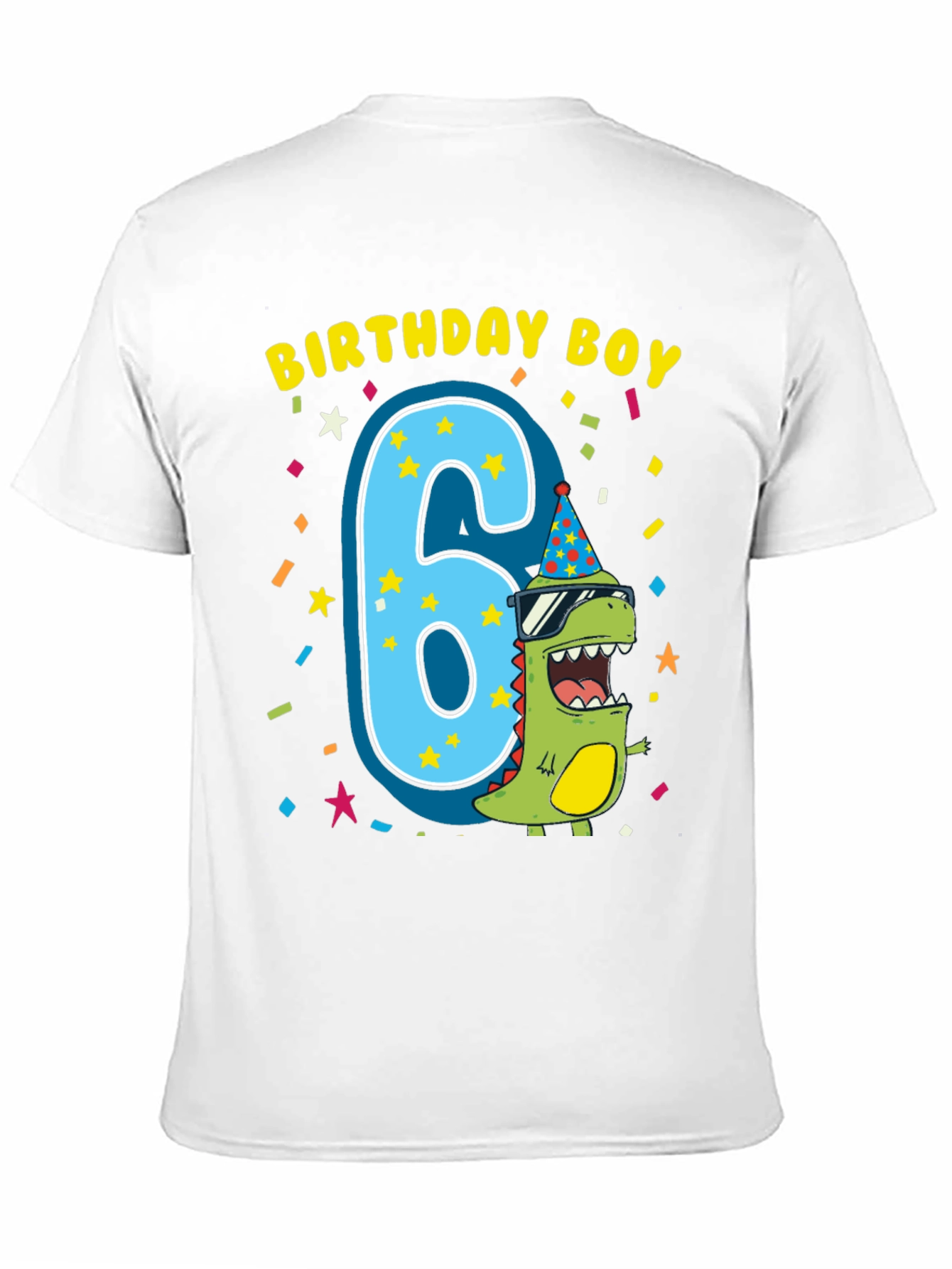 Birthday Boy 6th Birthday Dinosaur T-Shirt
