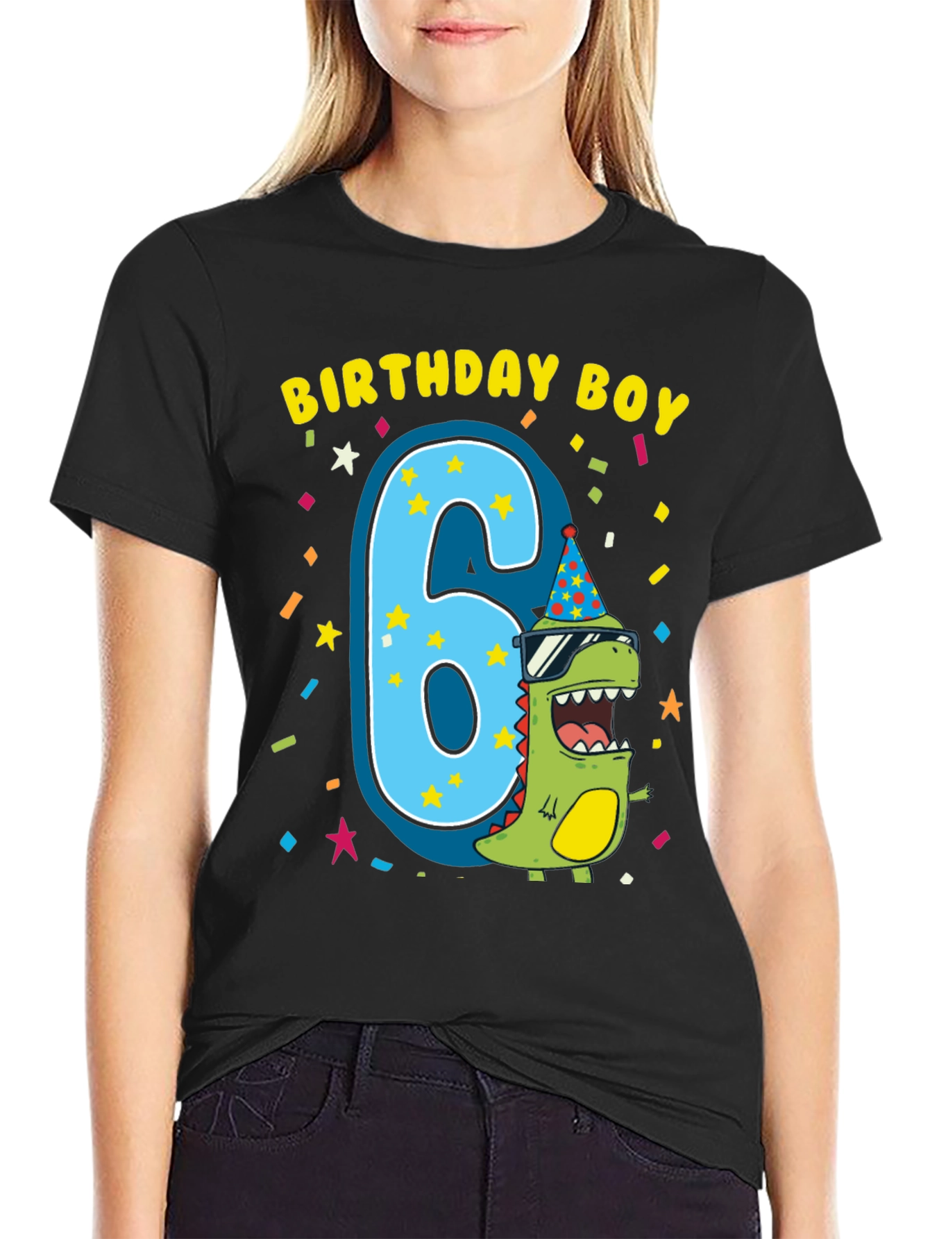 Birthday Boy 6th Birthday Dinosaur T-Shirt