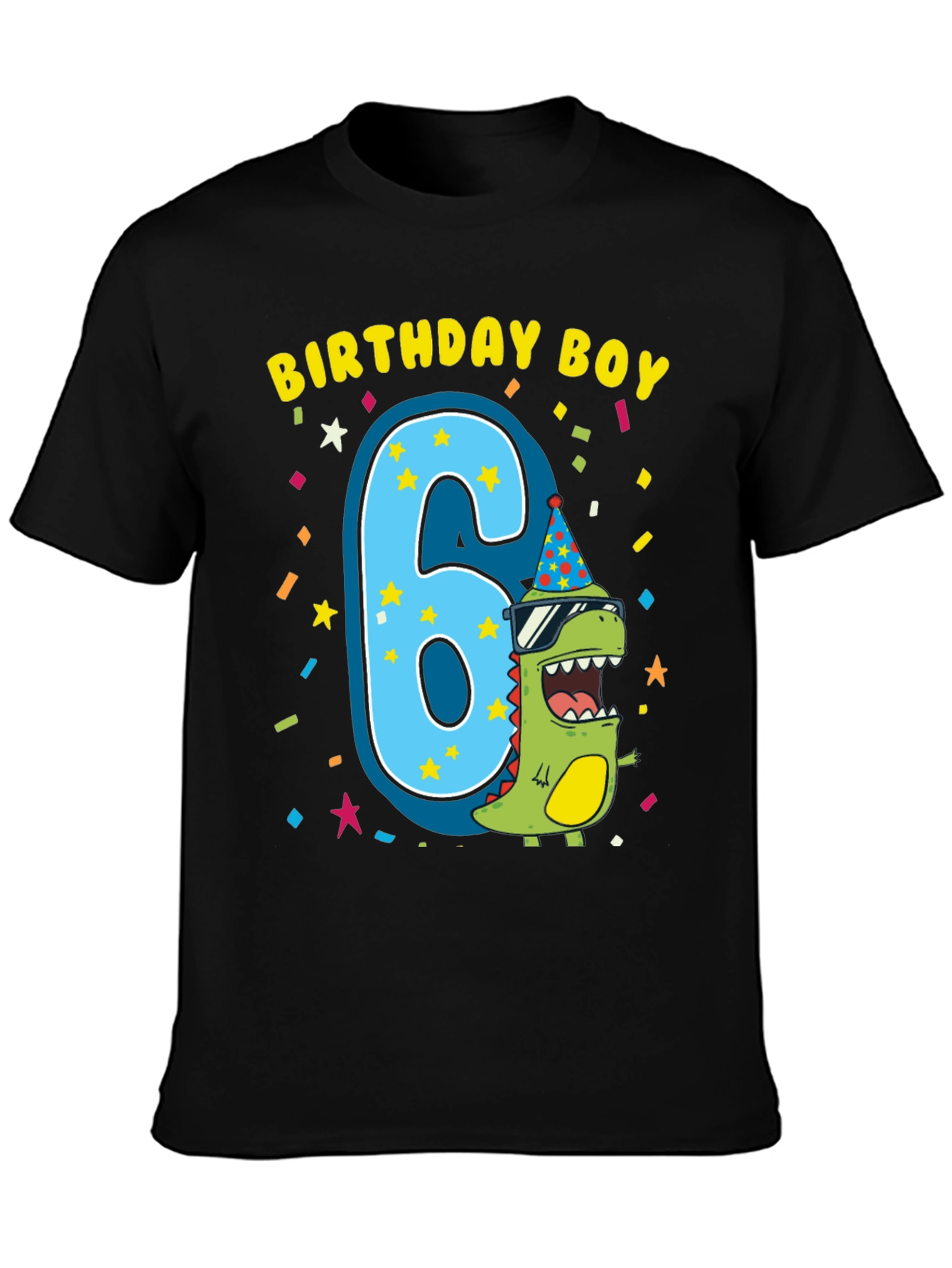 Birthday Boy 6th Birthday Dinosaur T-Shirt