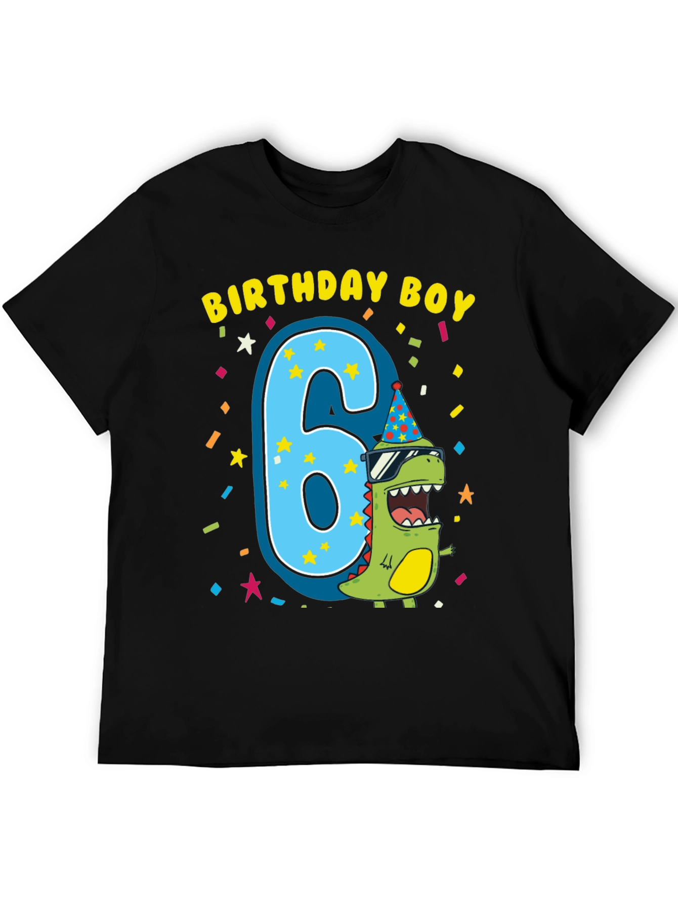 Birthday Boy 6th Birthday Dinosaur T-Shirt