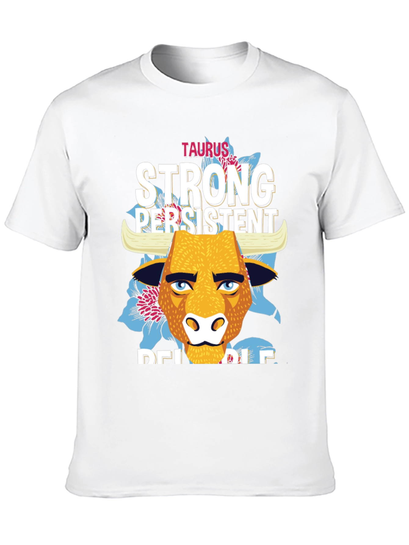 Taurus Zodiac Strong Persistent Reliable Mens Black T-Shirt
