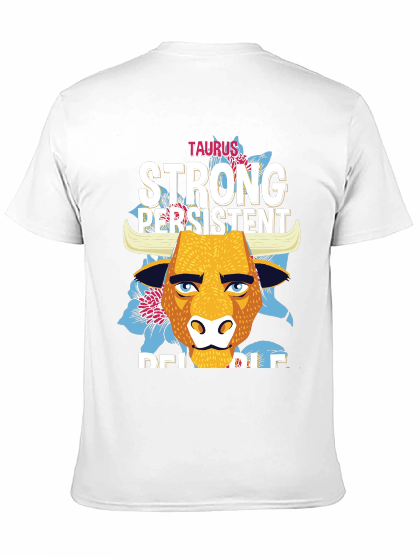 Taurus Zodiac Strong Persistent Reliable Mens Black T-Shirt