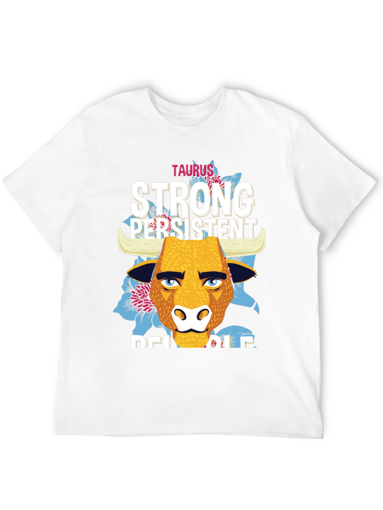 Taurus Zodiac Strong Persistent Reliable Mens Black T-Shirt