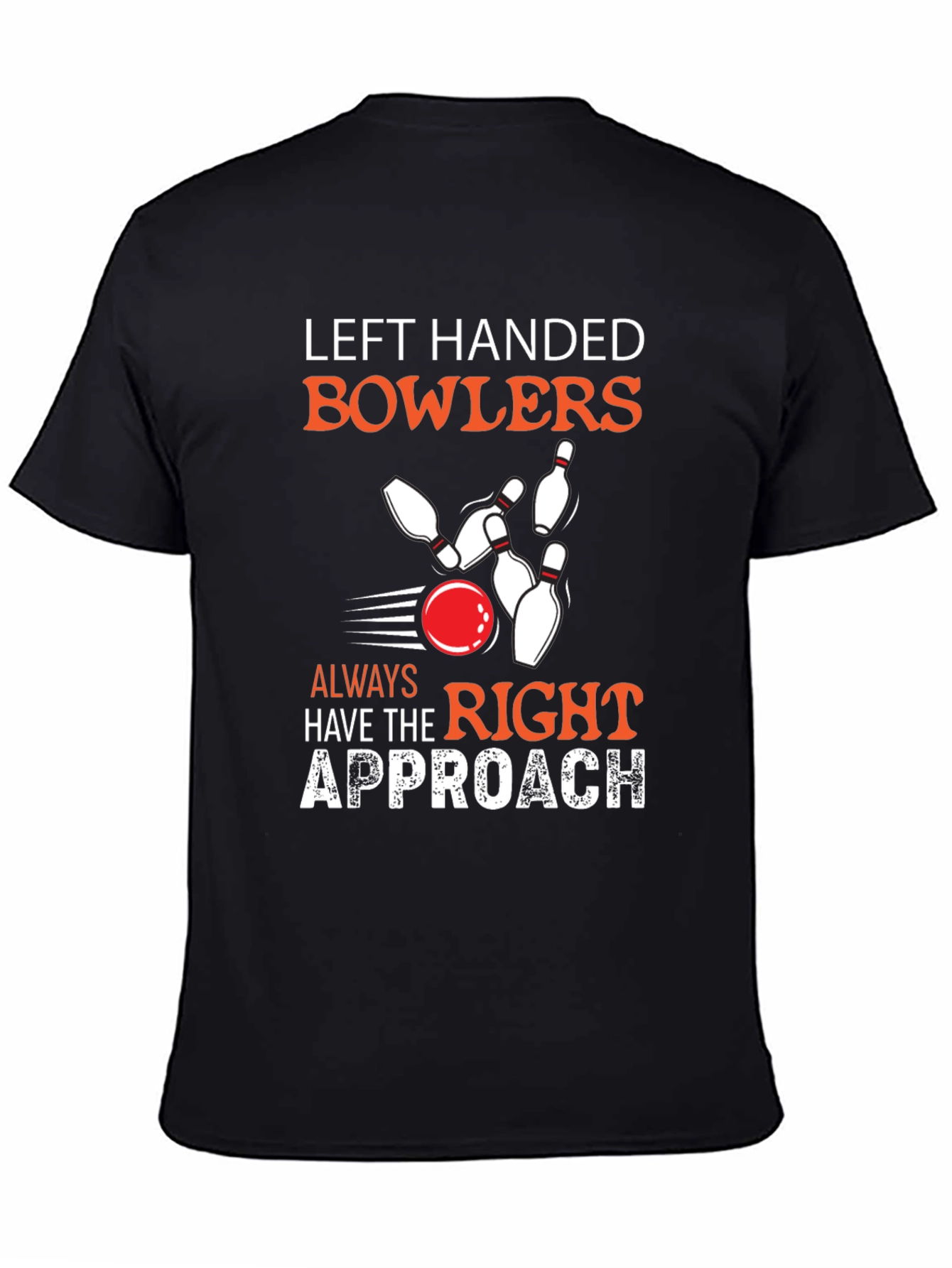 Left Handed Bowler Graphic T-Shirt