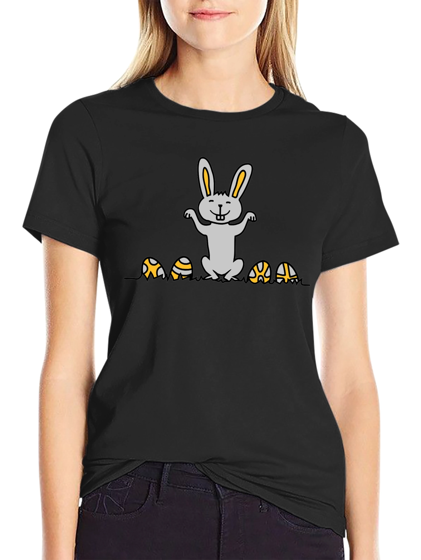 Easter Bunny & Eggs Graphic T-Shirt