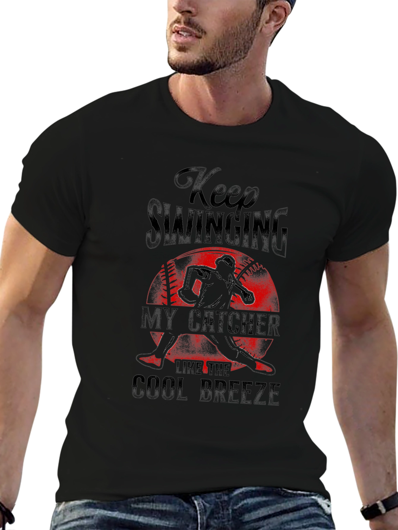 Keep Swinging My Catcher Tee