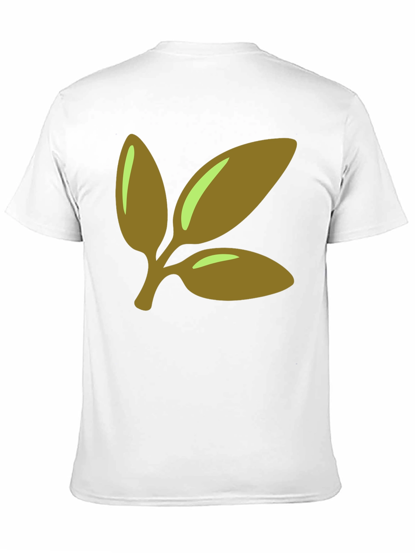 Leaf Branch Graphic Tee - Black Cotton Casual T-Shirt