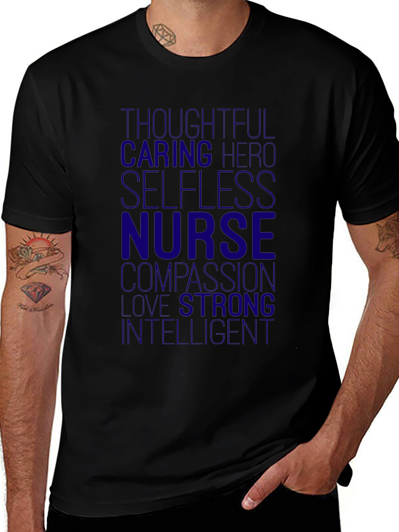 Nurse Hero T-Shirt - Thoughtful Caring Selfless