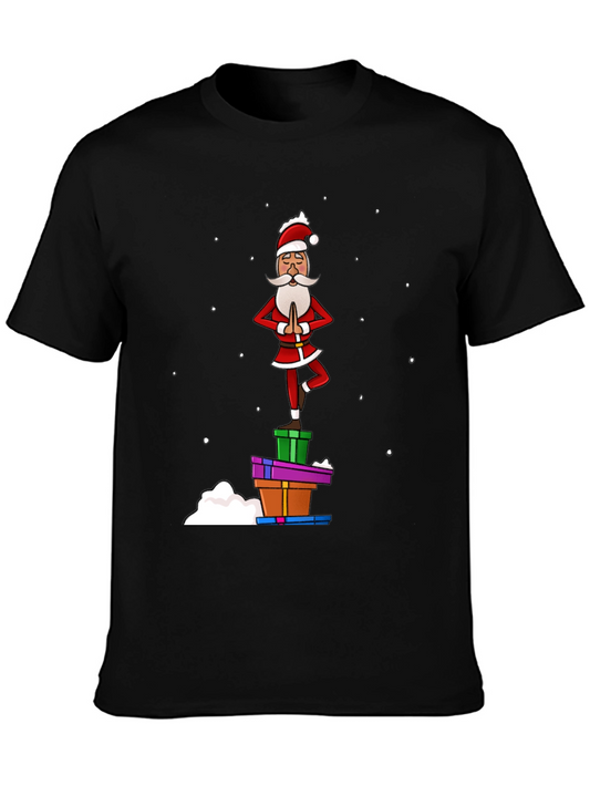Yoga Santa T-Shirt - Festive Holiday Apparel
