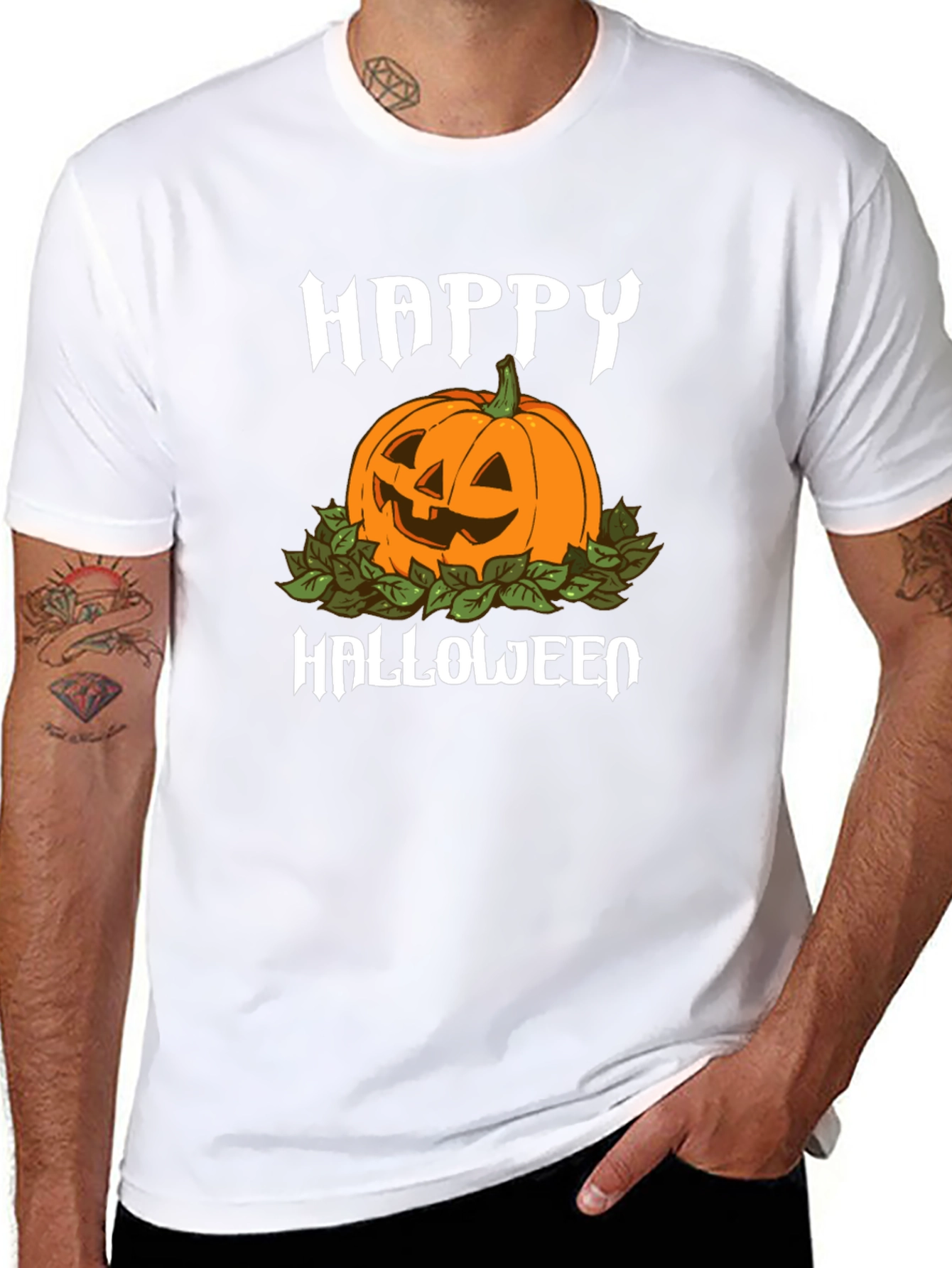 Happy Halloween Pumpkin T-Shirt - Spooky Season Tee