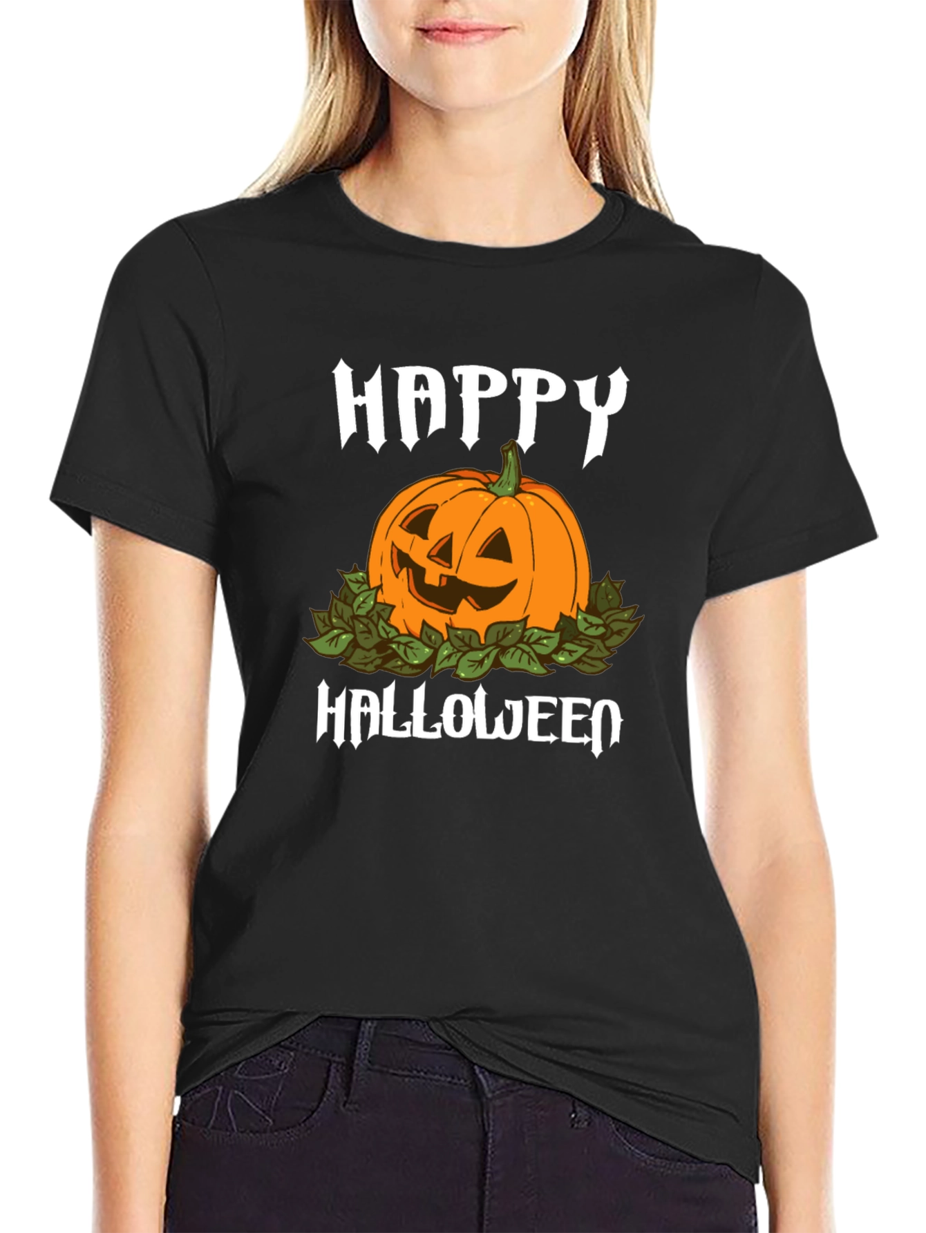 Happy Halloween Pumpkin T-Shirt - Spooky Season Tee