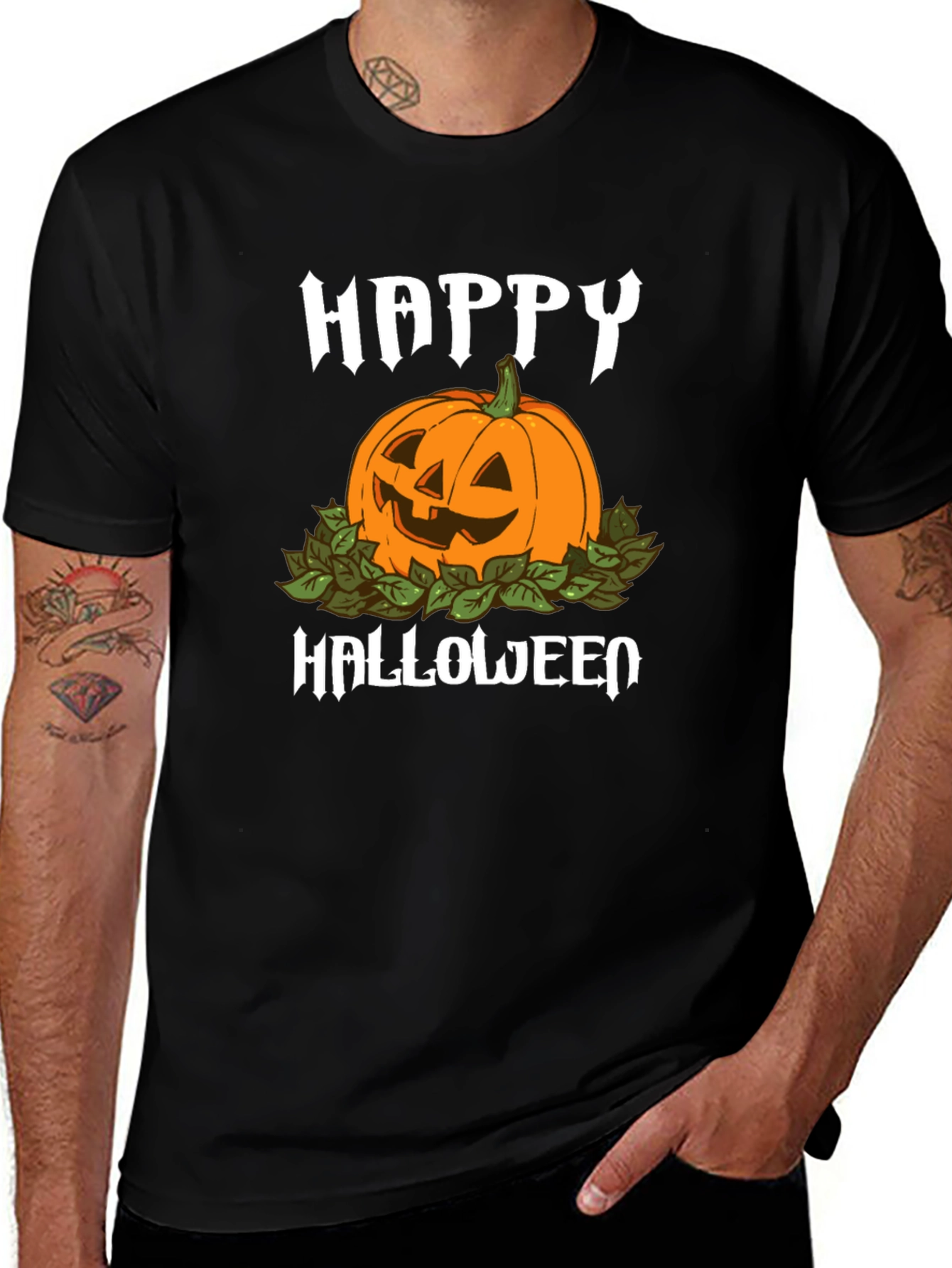 Happy Halloween Pumpkin T-Shirt - Spooky Season Tee