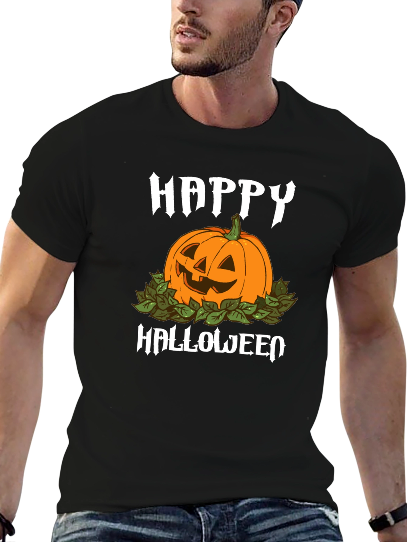 Happy Halloween Pumpkin T-Shirt - Spooky Season Tee