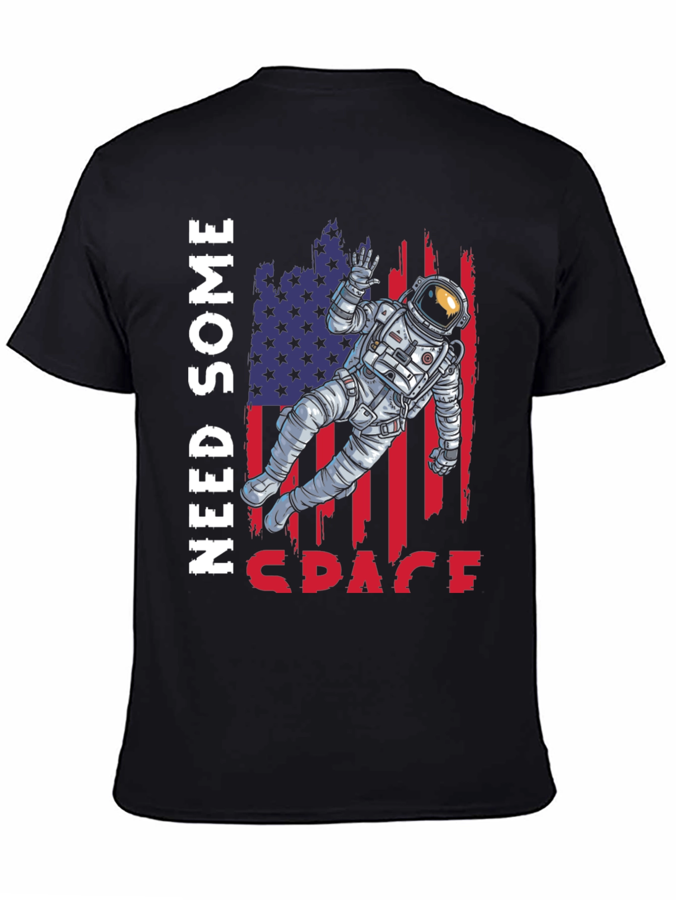 Astronaut USA Flag Graphic T-Shirt