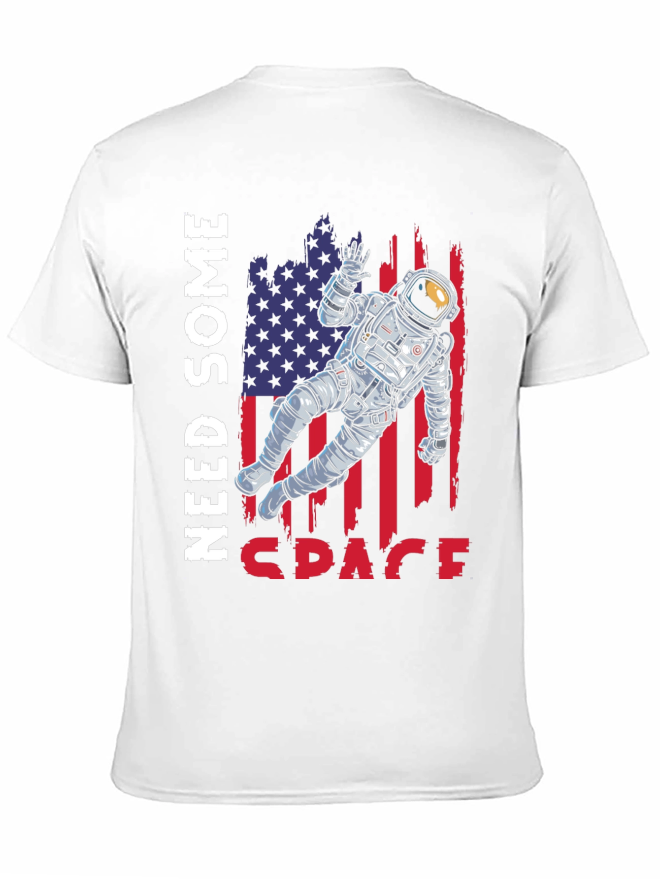 Astronaut USA Flag Graphic T-Shirt