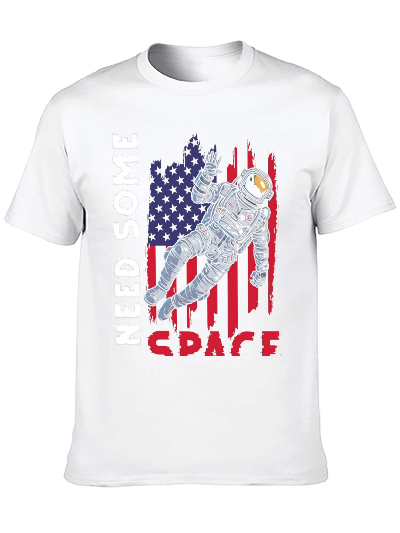 Astronaut USA Flag Graphic T-Shirt