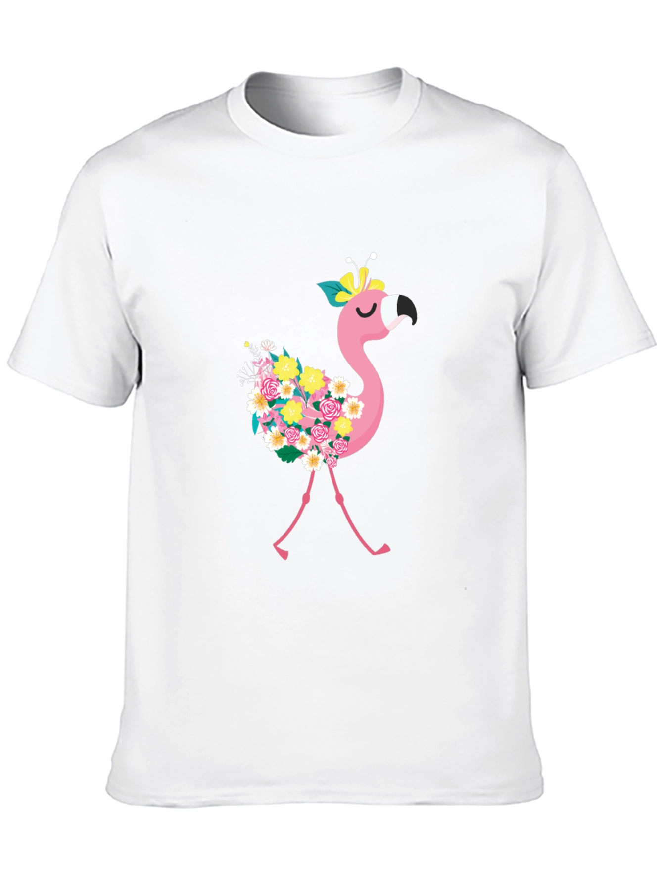 Floral Flamingo Graphic Tee - Fun & Stylish!