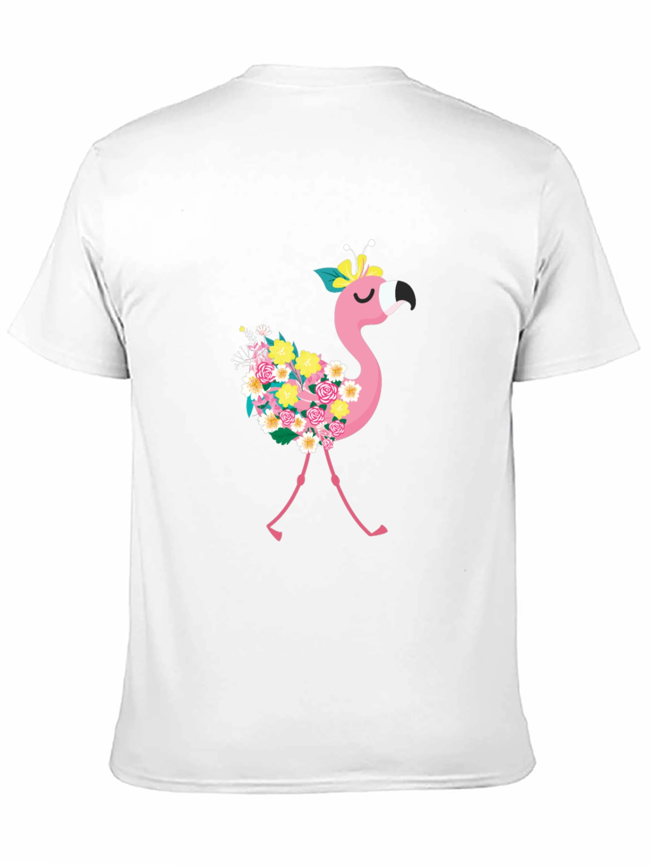 Floral Flamingo Graphic Tee - Fun & Stylish!