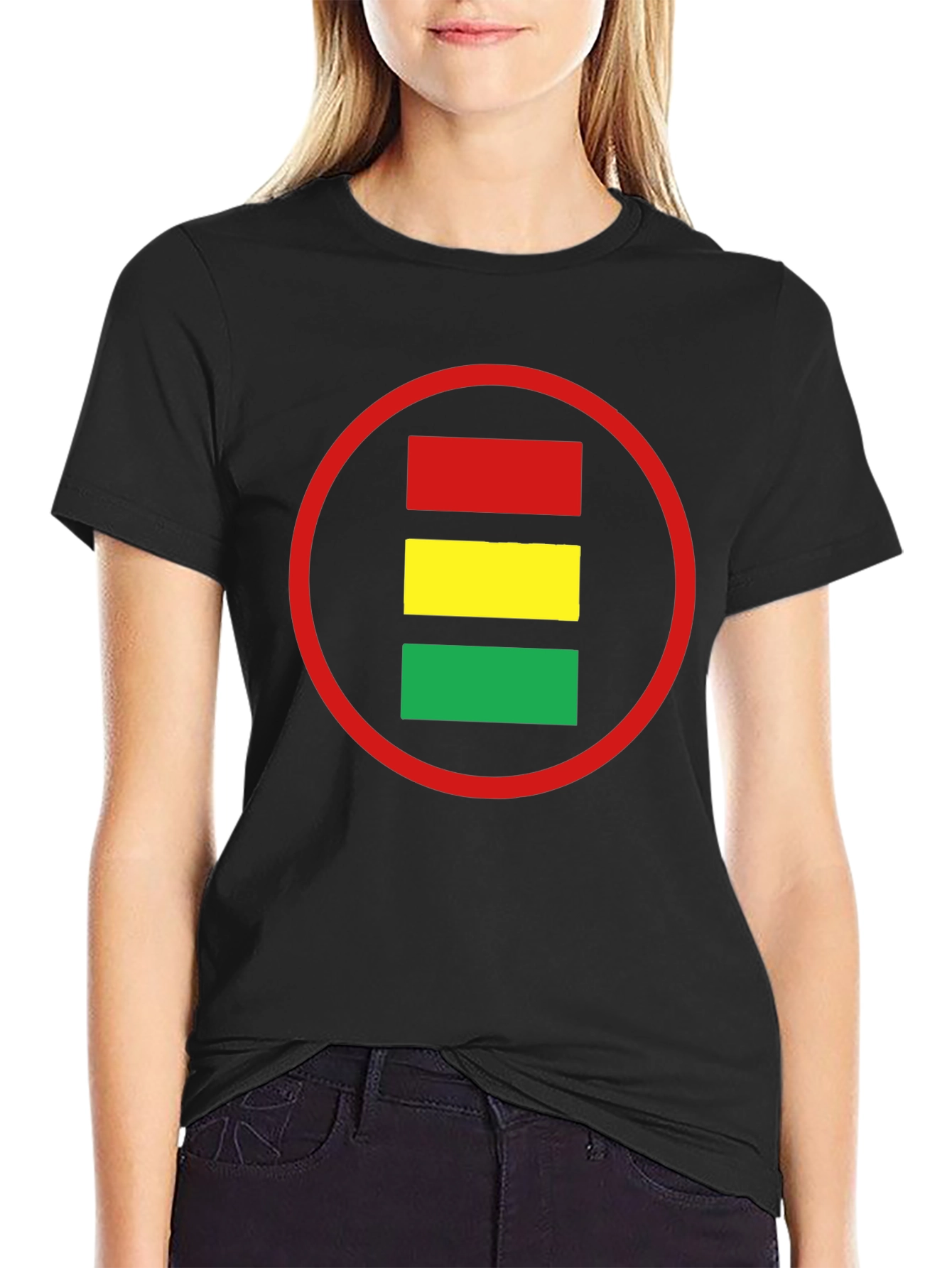 Red Yellow Green Circle Graphic Tee