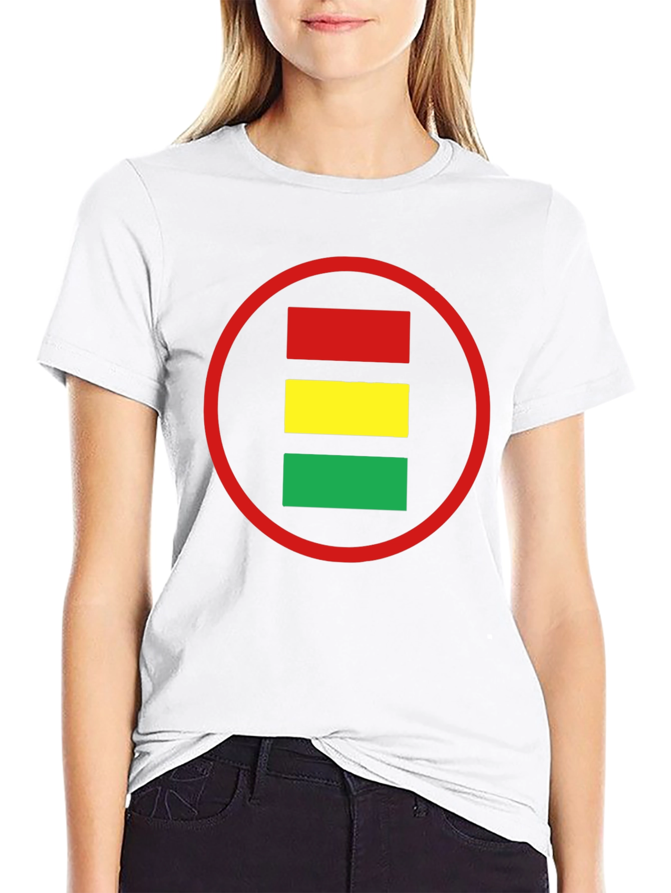 Red Yellow Green Circle Graphic Tee