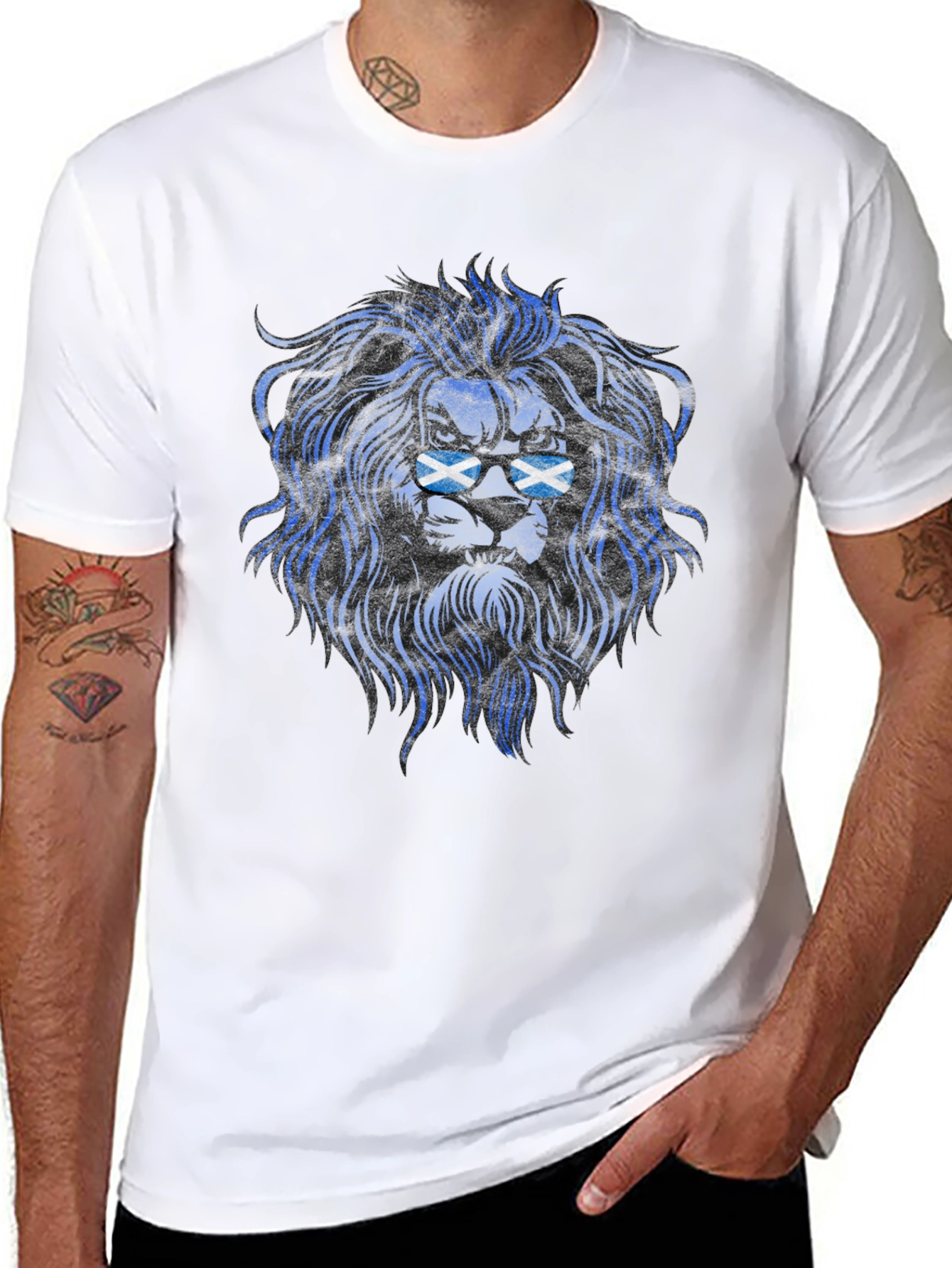 Scottish Lion Graphic T-Shirt - Mens Black Tee
