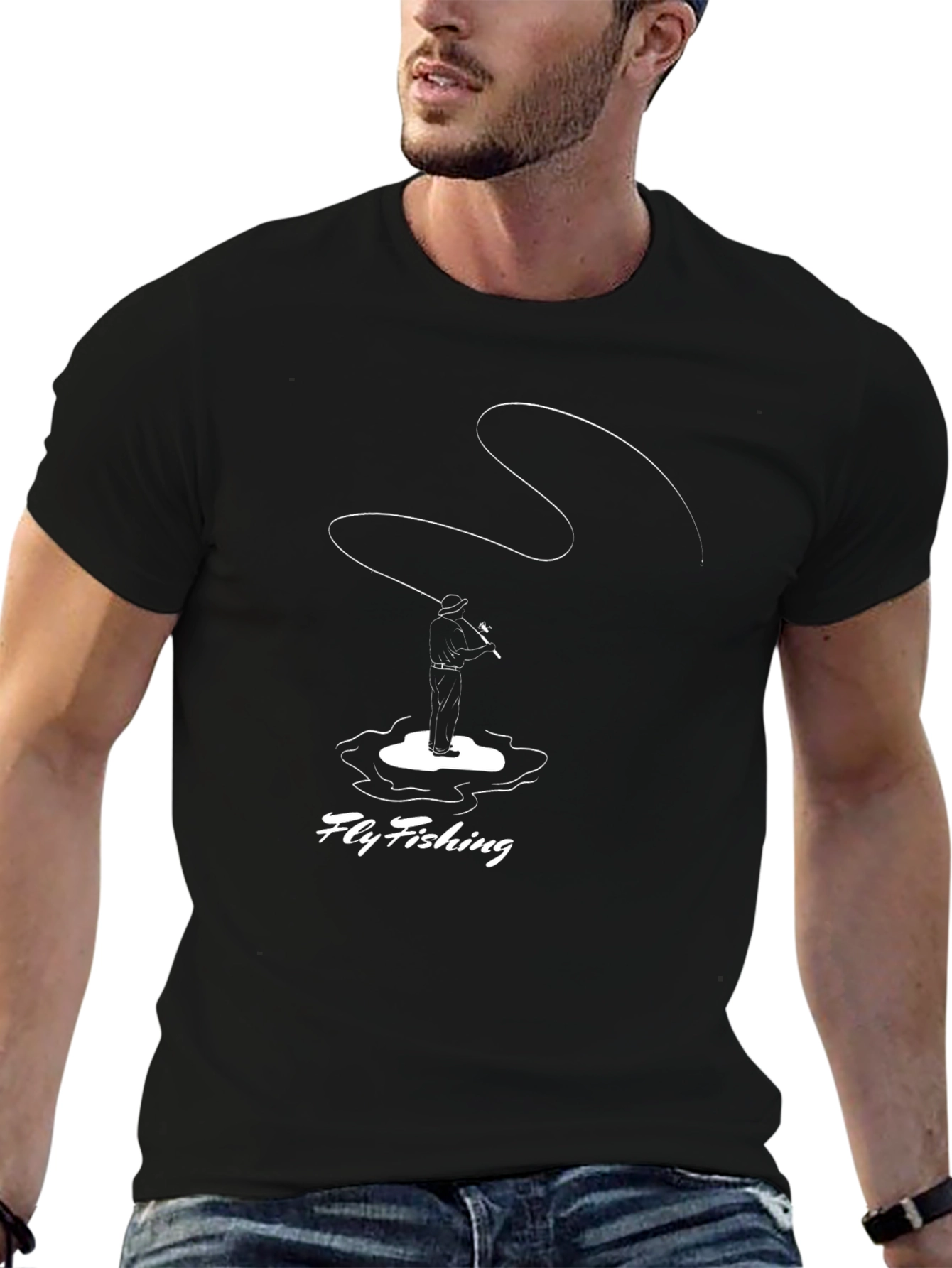Fly Fishing T-Shirt - Angler Design Tee