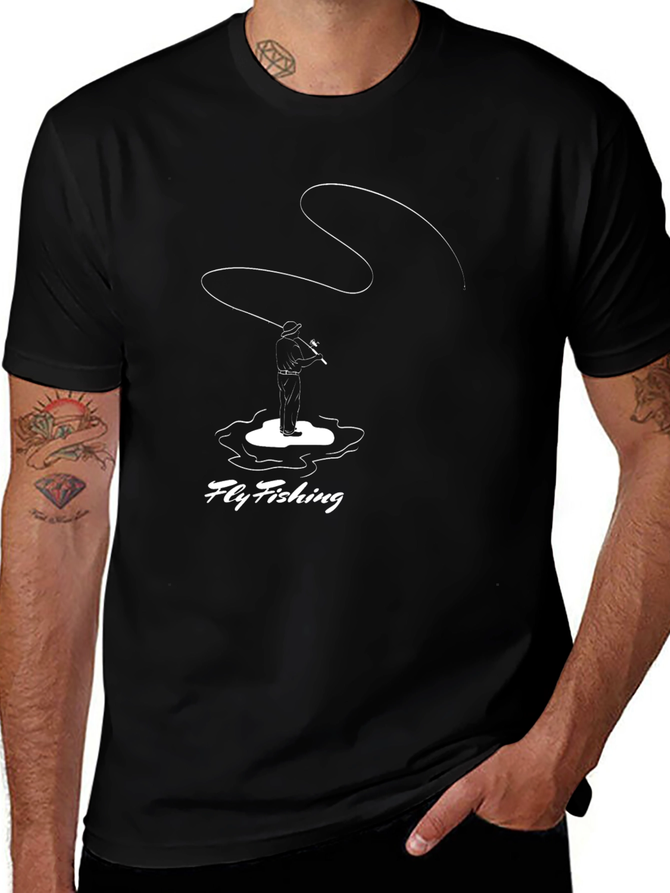 Fly Fishing T-Shirt - Angler Design Tee