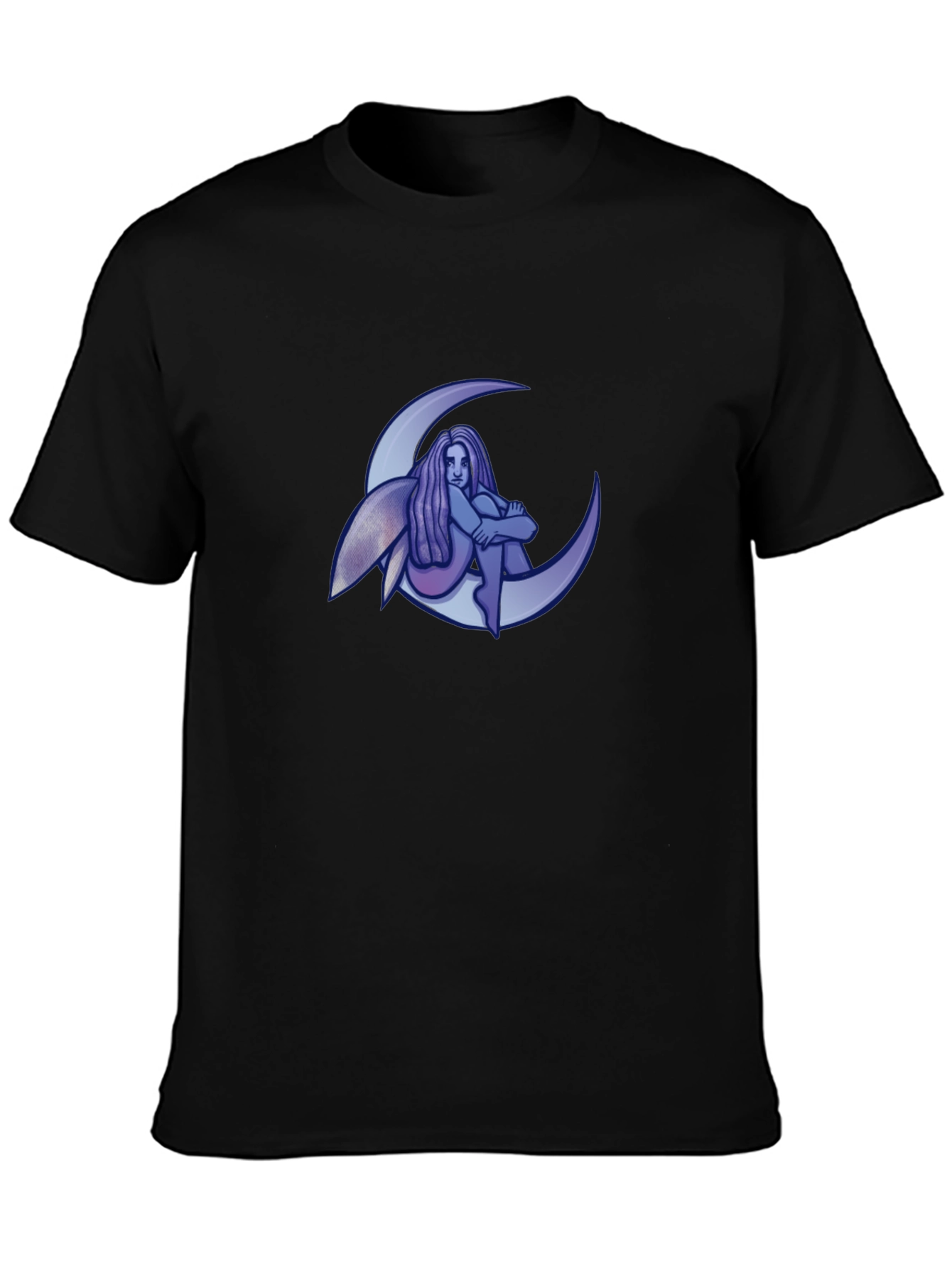 Whimsical Moon Fairy Graphic T-Shirt