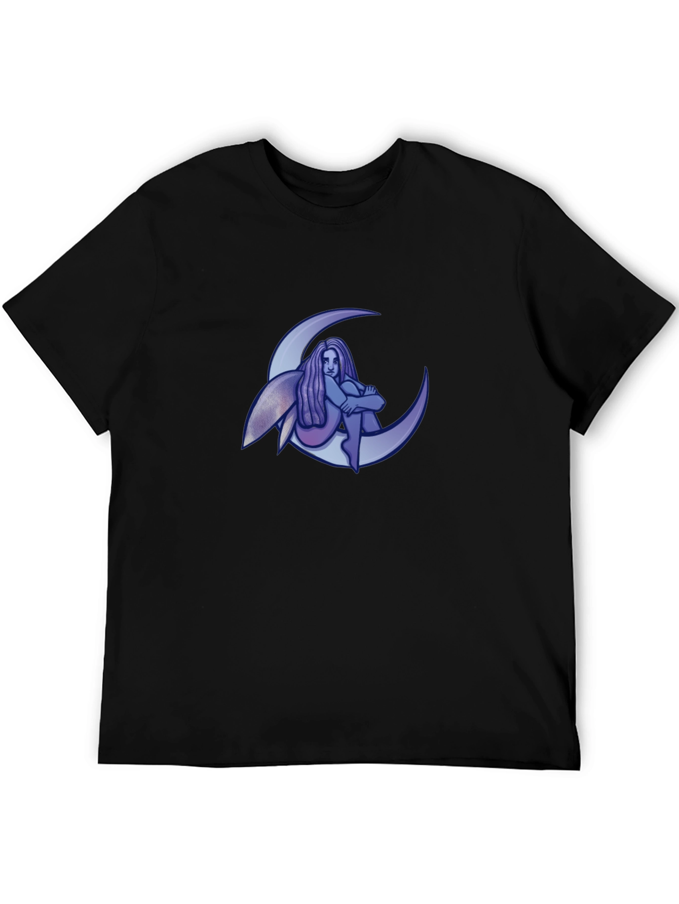 Whimsical Moon Fairy Graphic T-Shirt