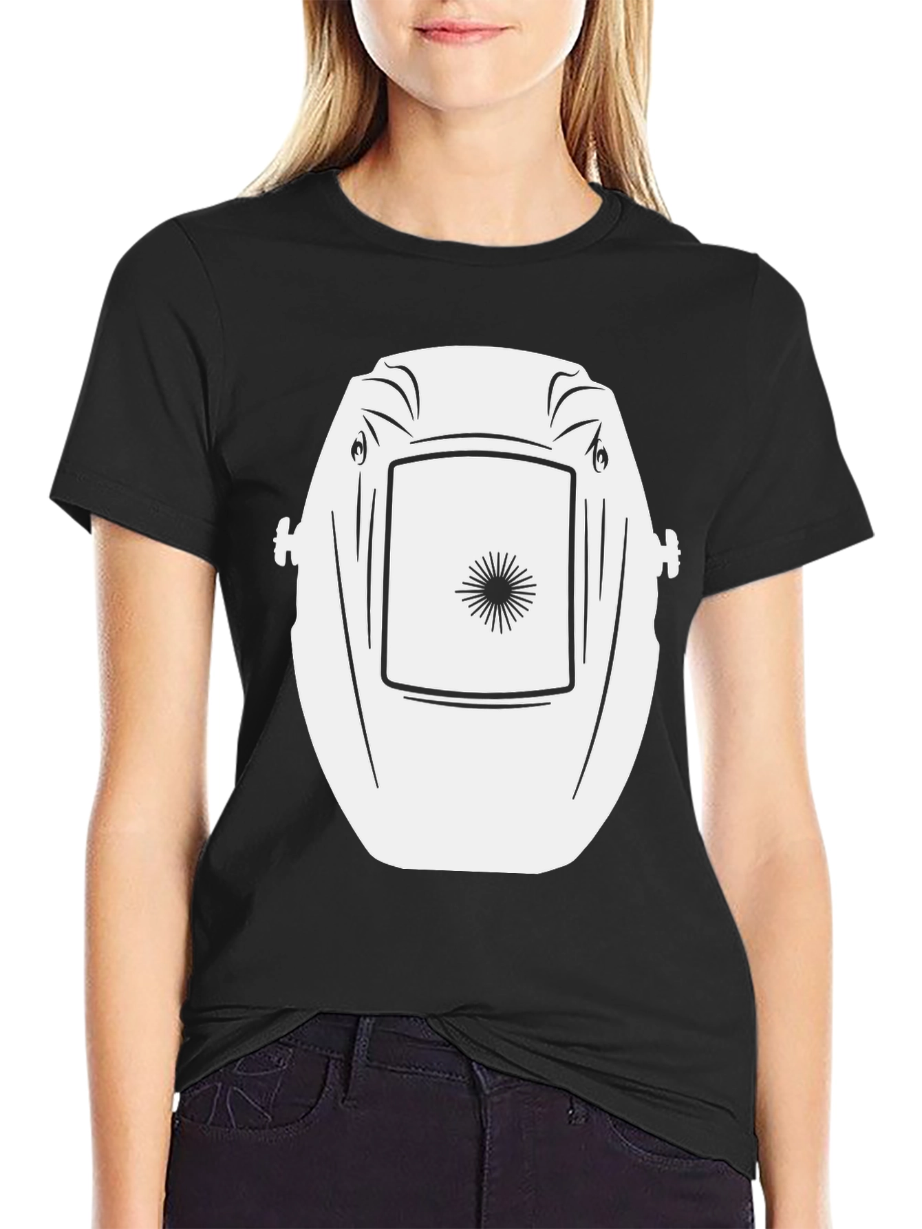 Welders Mask Graphic Tee - Black