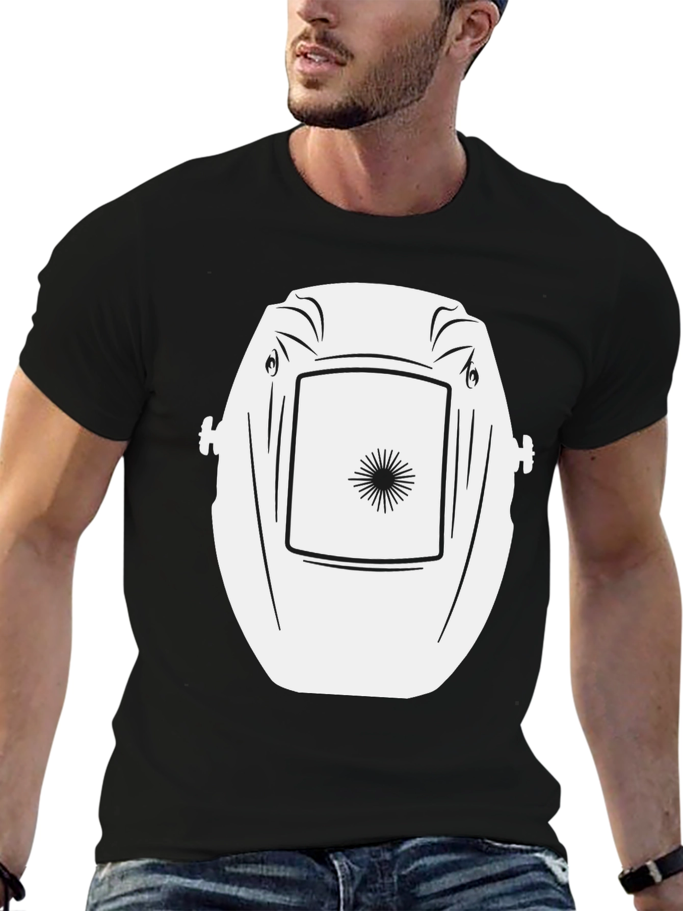 Welders Mask Graphic Tee - Black