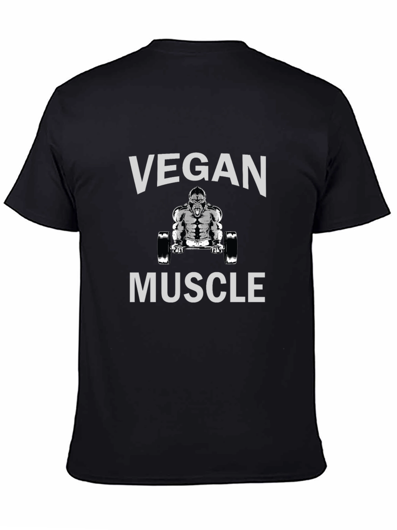 Vegan Muscle Graphic Tee - Black