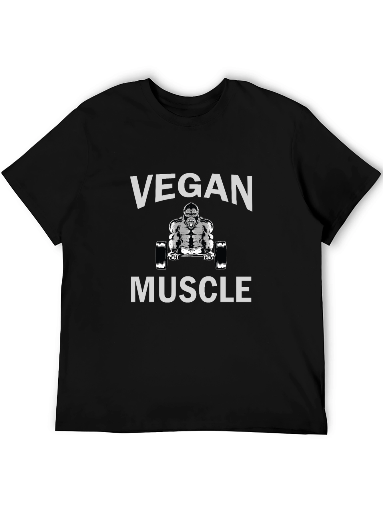Vegan Muscle Graphic Tee - Black
