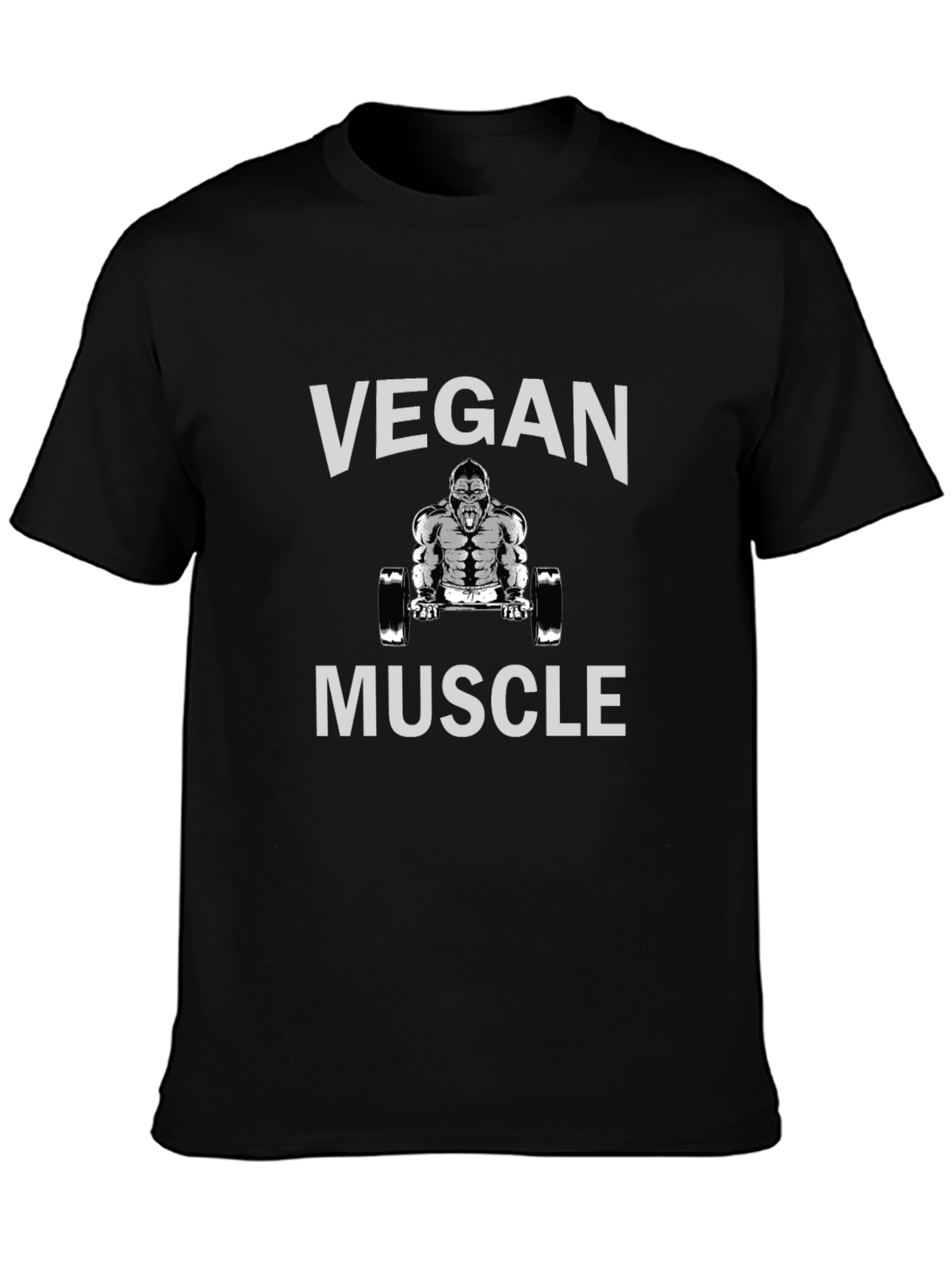 Vegan Muscle Graphic Tee - Black