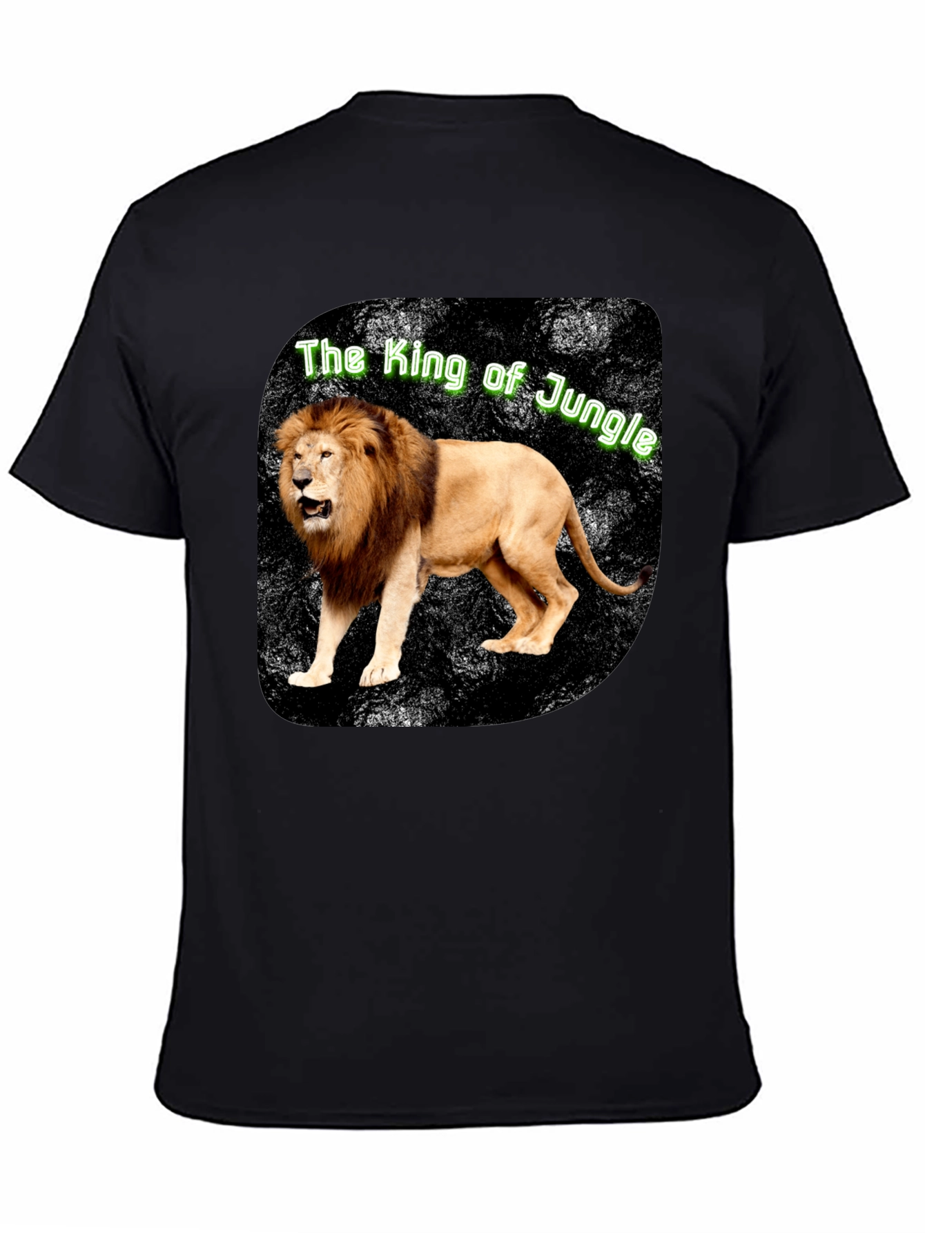 King of the Jungle Lion Graphic Tee - Black